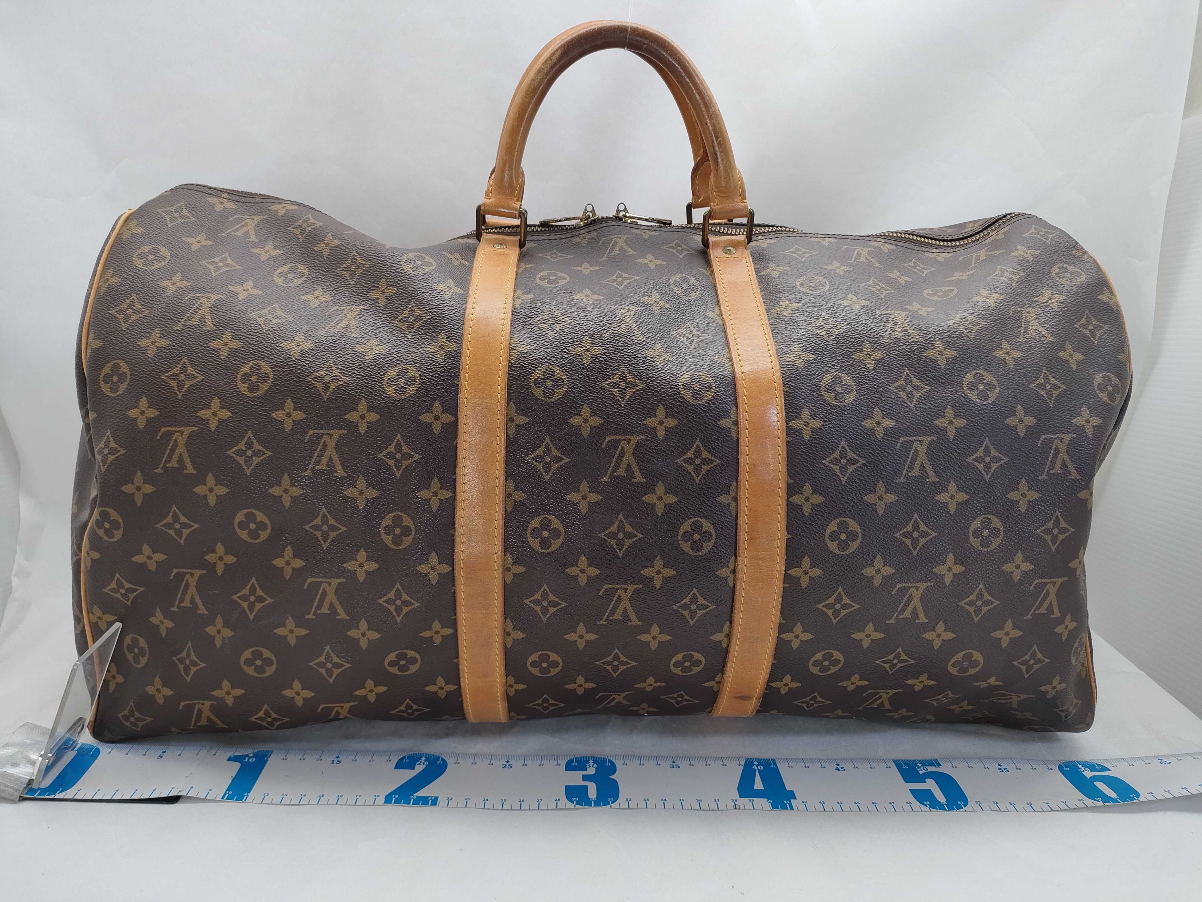 Monogram FR- Monogram Keepall Bandrière 60 M41412 Brown Boston Bag — view 2