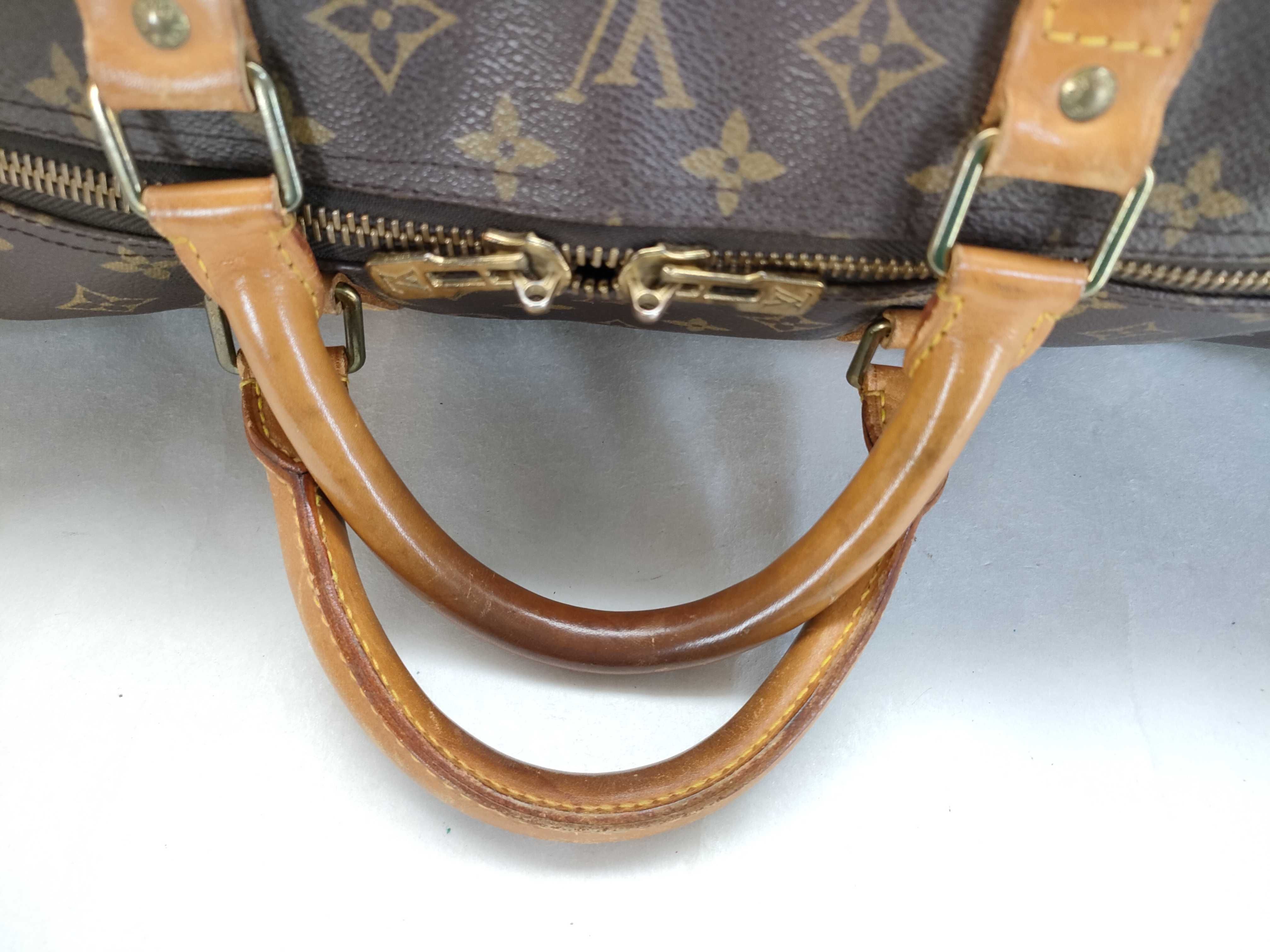 Monogram FR- Monogram Keepall Bandrière 60 M41412 Brown Boston Bag — view 3
