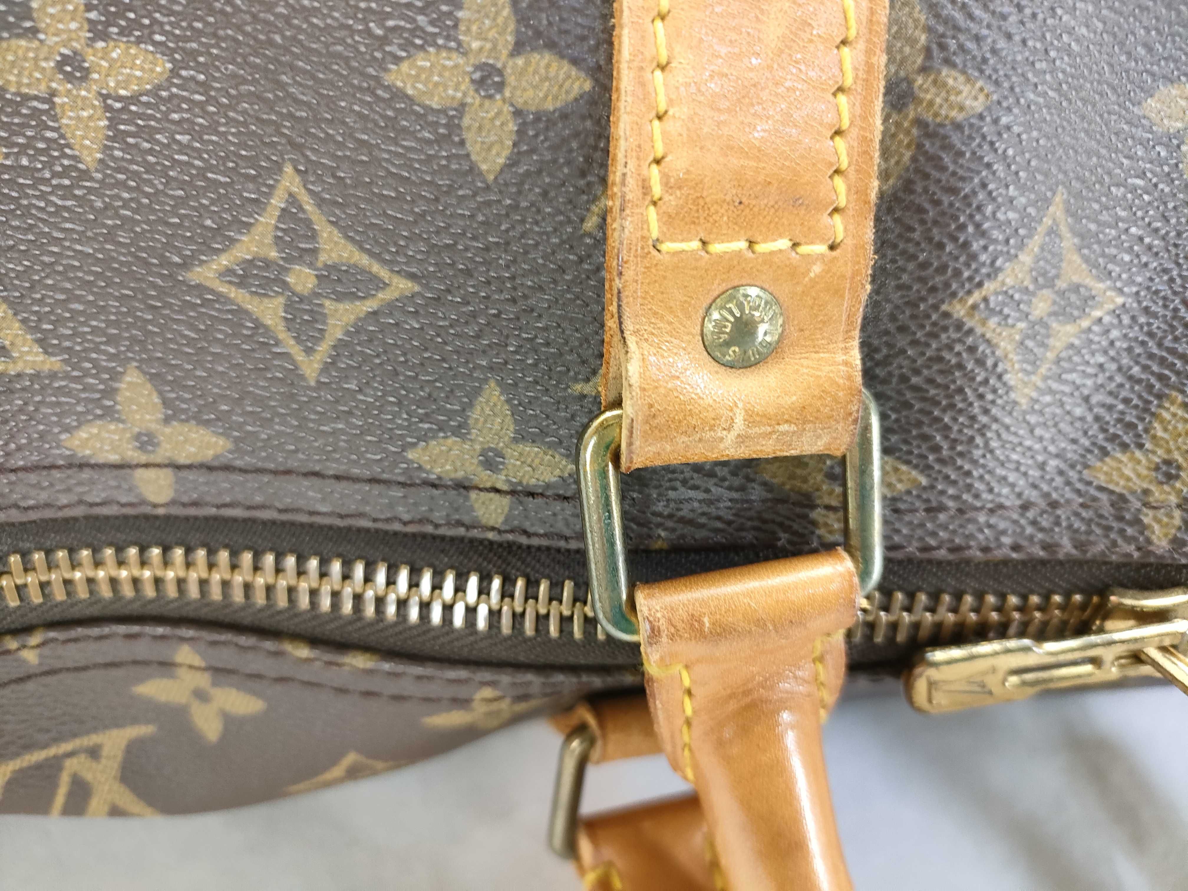 Monogram FR- Monogram Keepall Bandrière 60 M41412 Brown Boston Bag — view 5