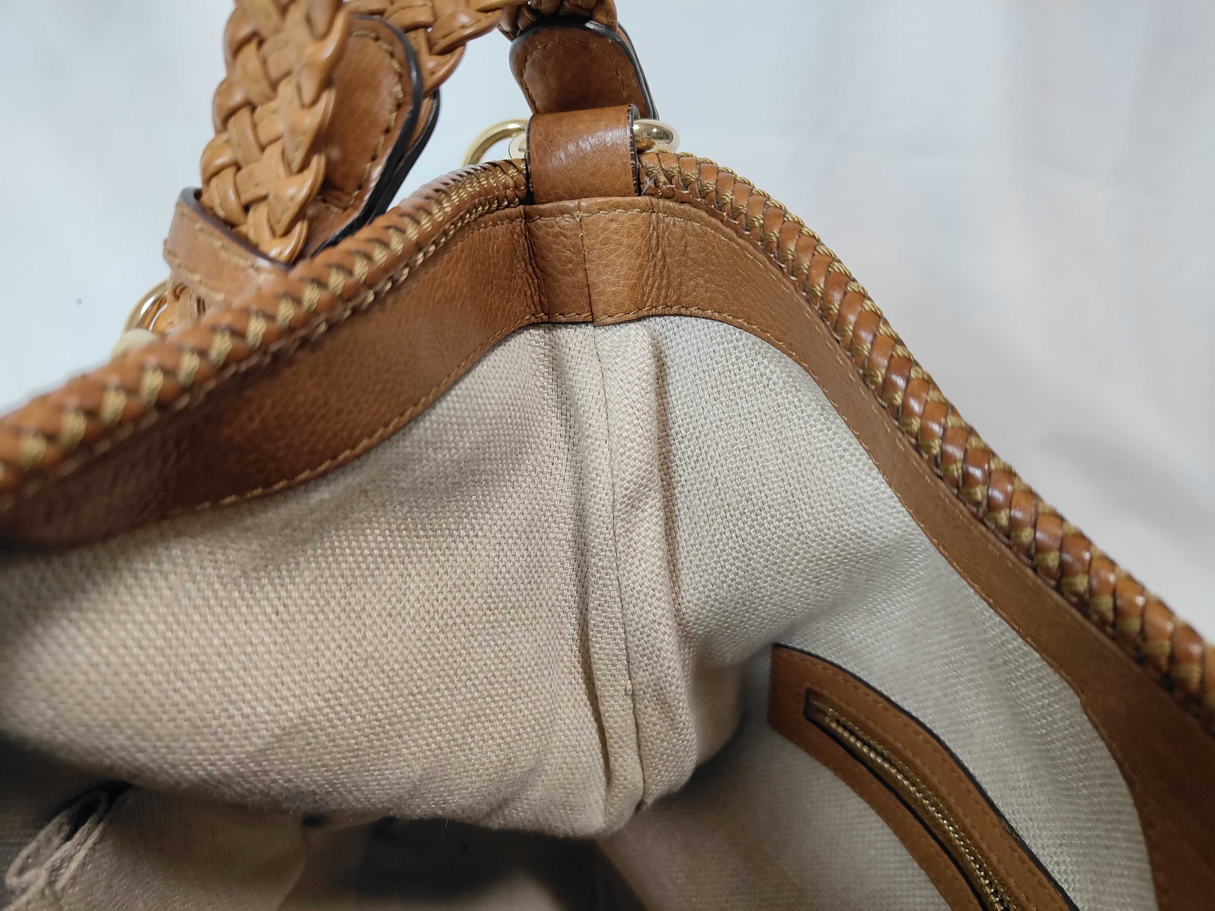 GG Logo Trimmed Tassel Hobo Bag Brown 257026 Shoulder Bag — view 8