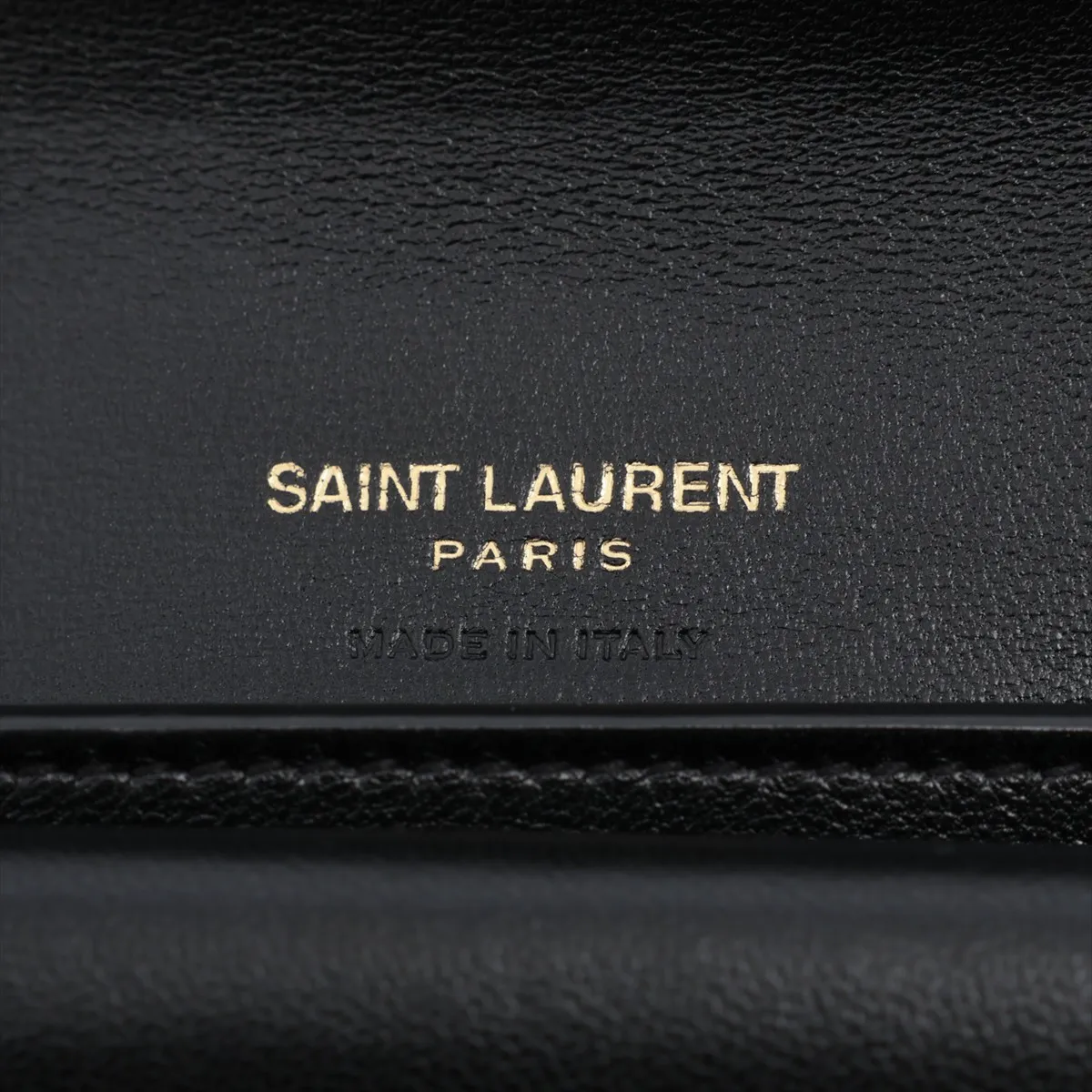 Monogram YSL Logo GNC692061 Leather Compact Wallet Black — view 8