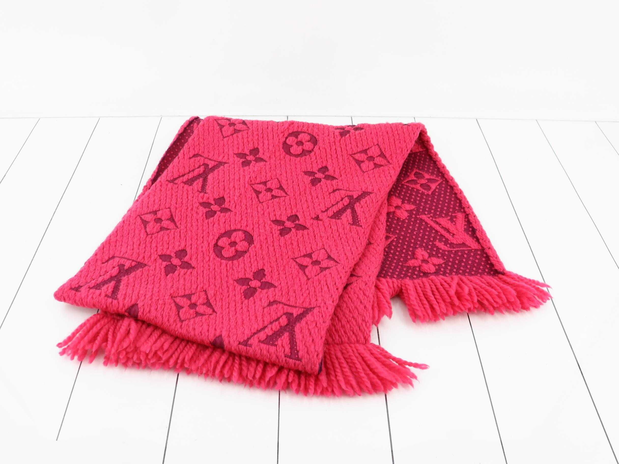 Logo Mania Long Scarf, with domestic tag, pink — view 3