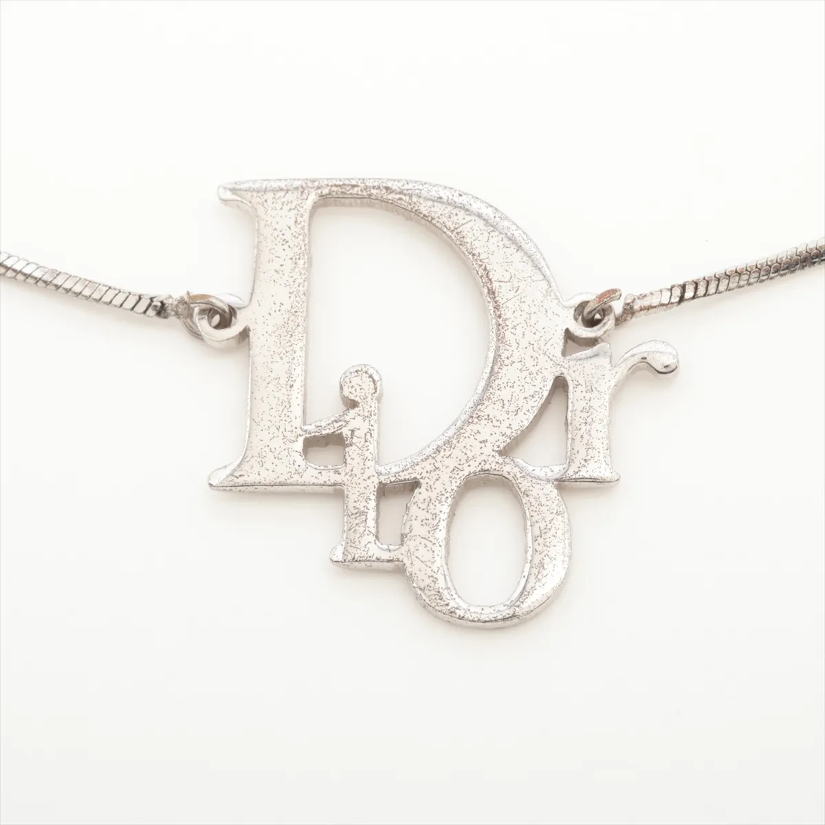logo bracelet, metal, silver. Shows signs of wear, — view 2