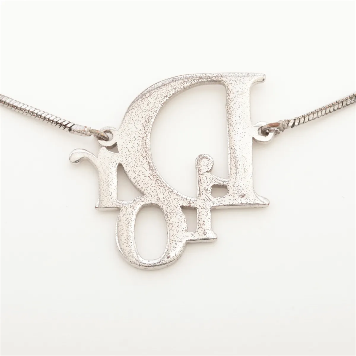 logo bracelet, metal, silver. Shows signs of wear, — view 3