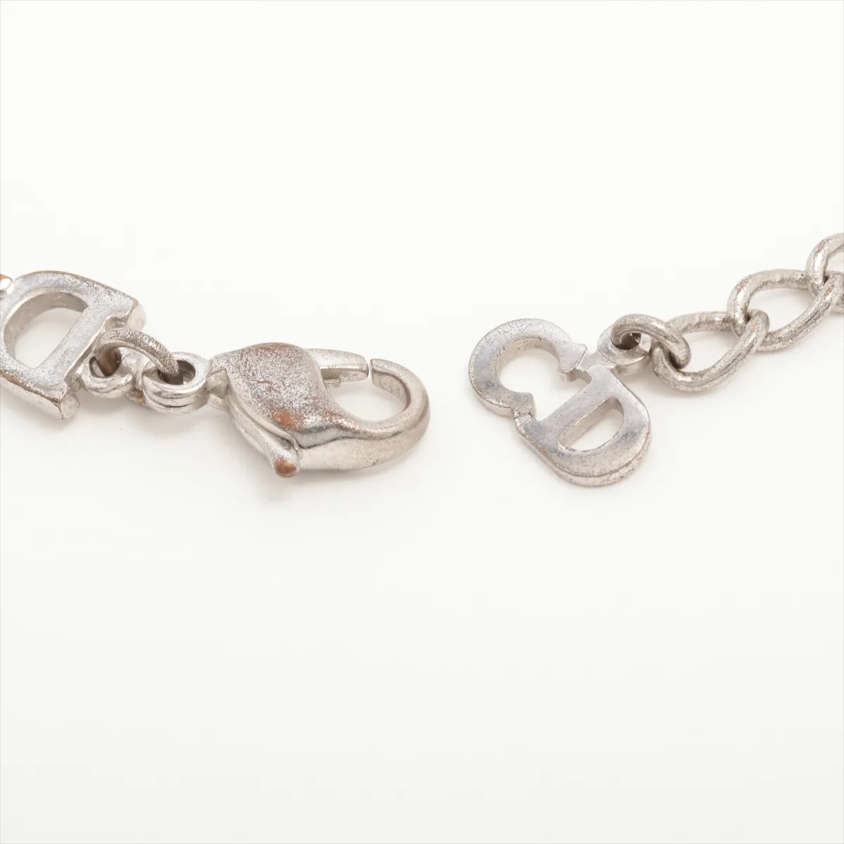 logo bracelet, metal, silver. Shows signs of wear, — view 4
