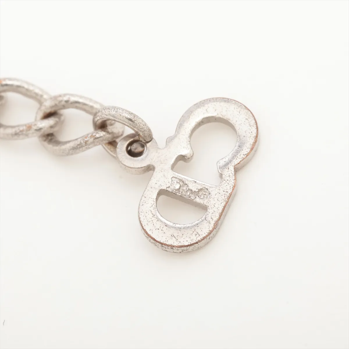 logo bracelet, metal, silver. Shows signs of wear, — view 5