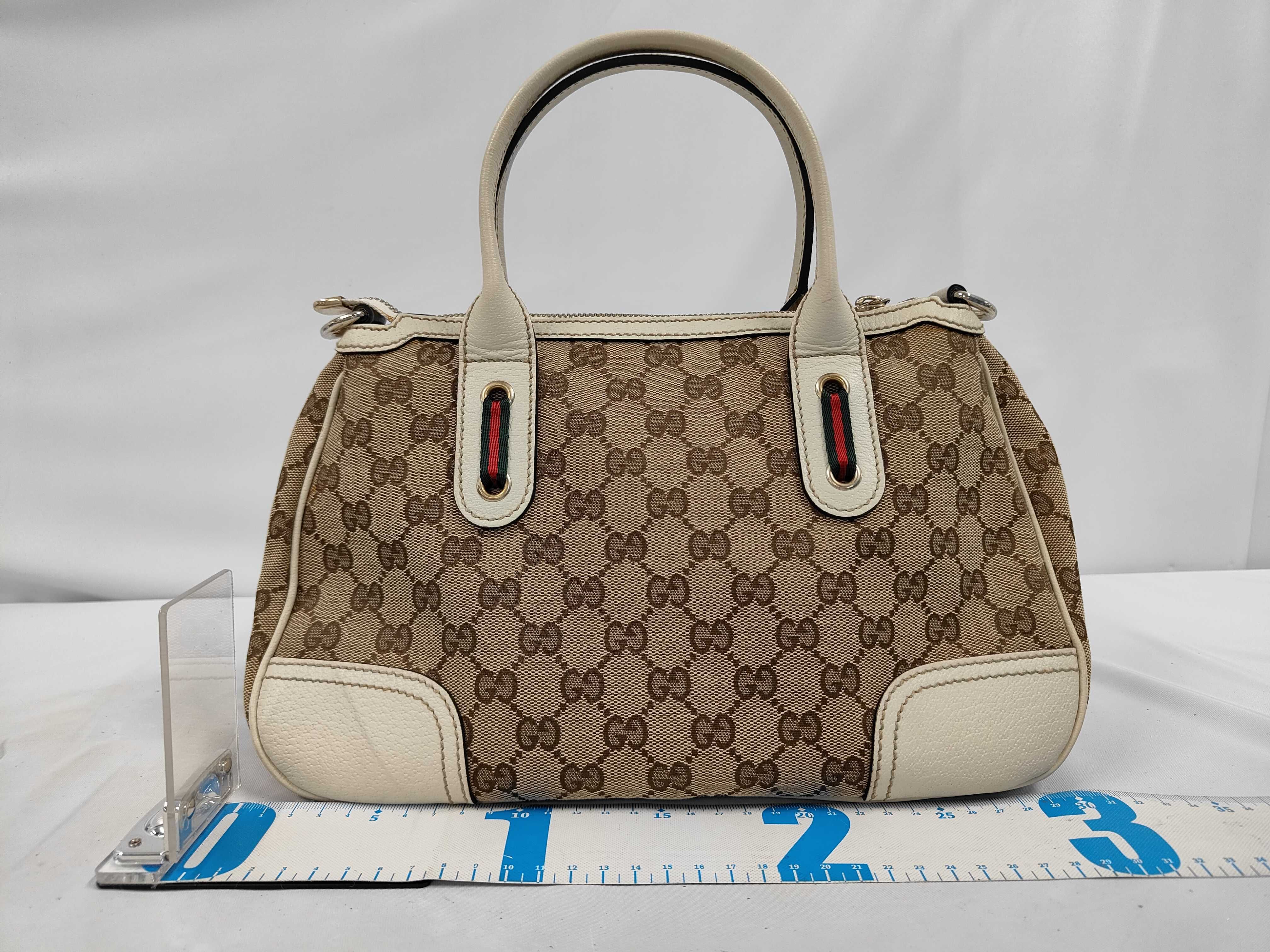 White Leather Sherry Line Princy Handbag — view 2