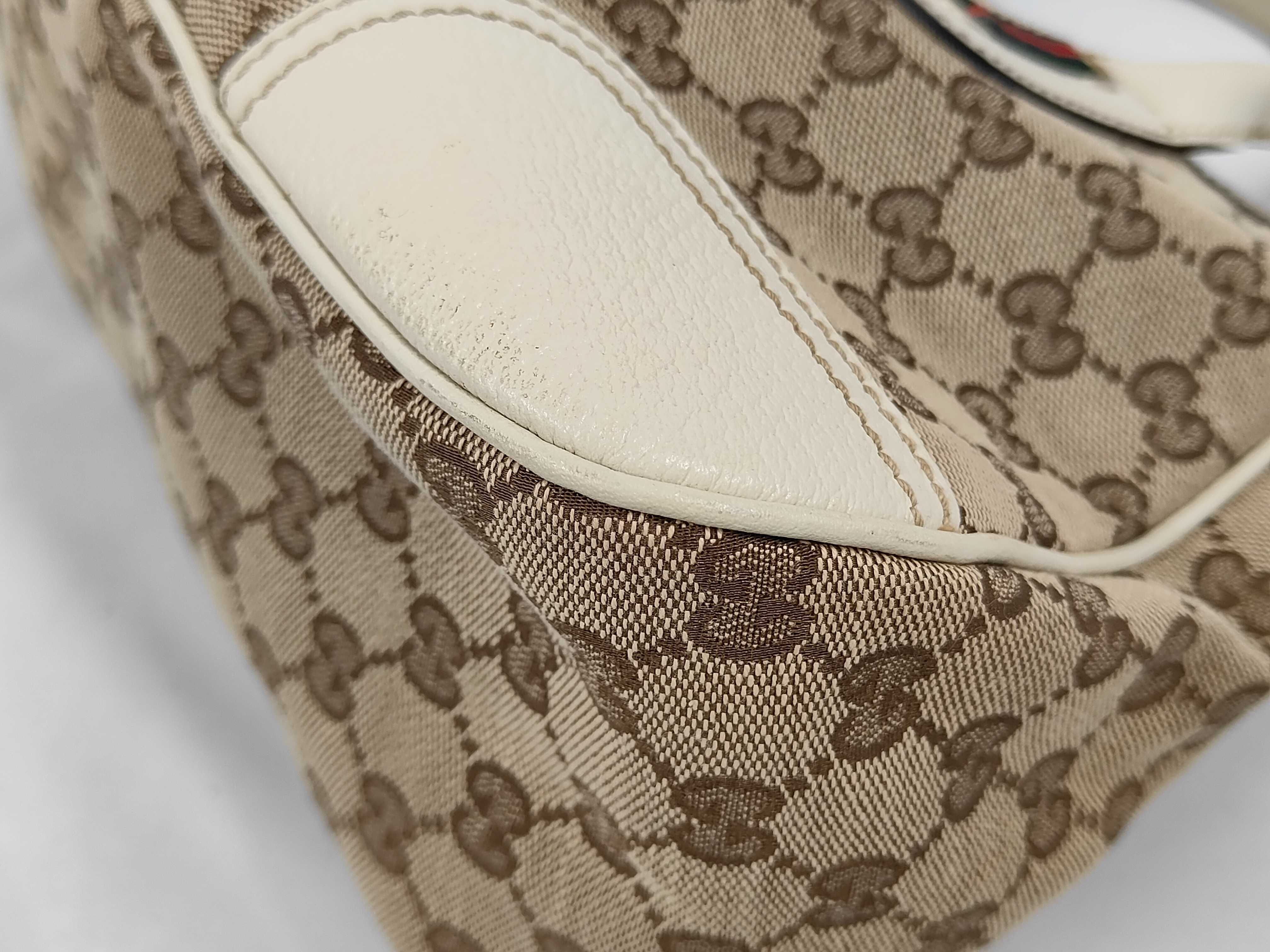 White Leather Sherry Line Princy Handbag — view 4