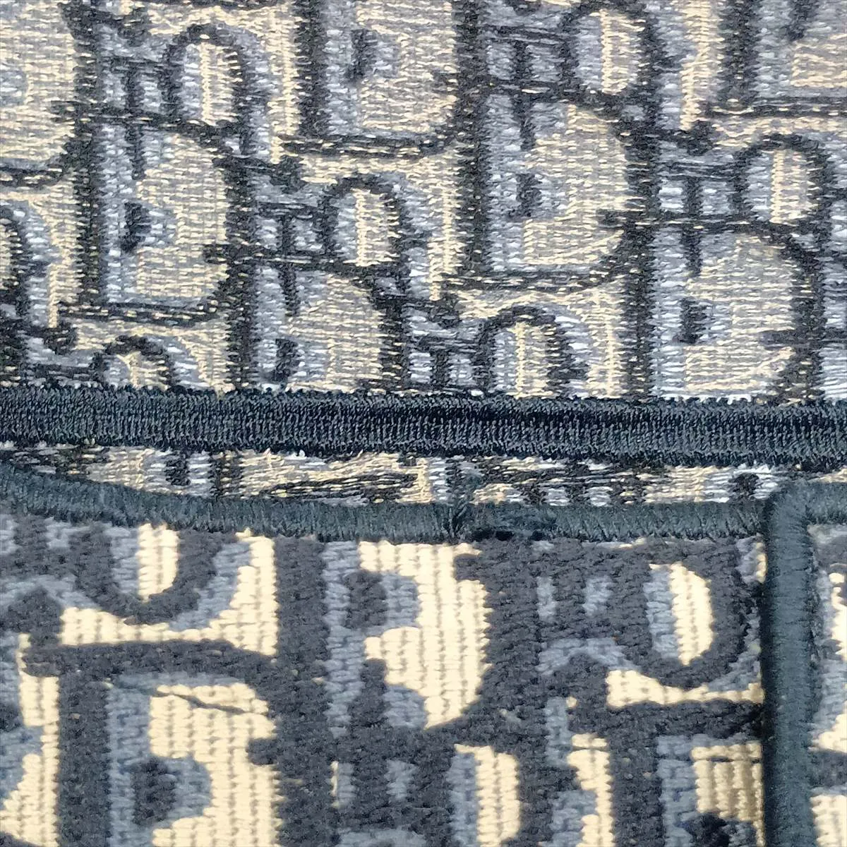 Oblique Saddle Bag Canvas x Leather Shoulder Bag Navy — view 13