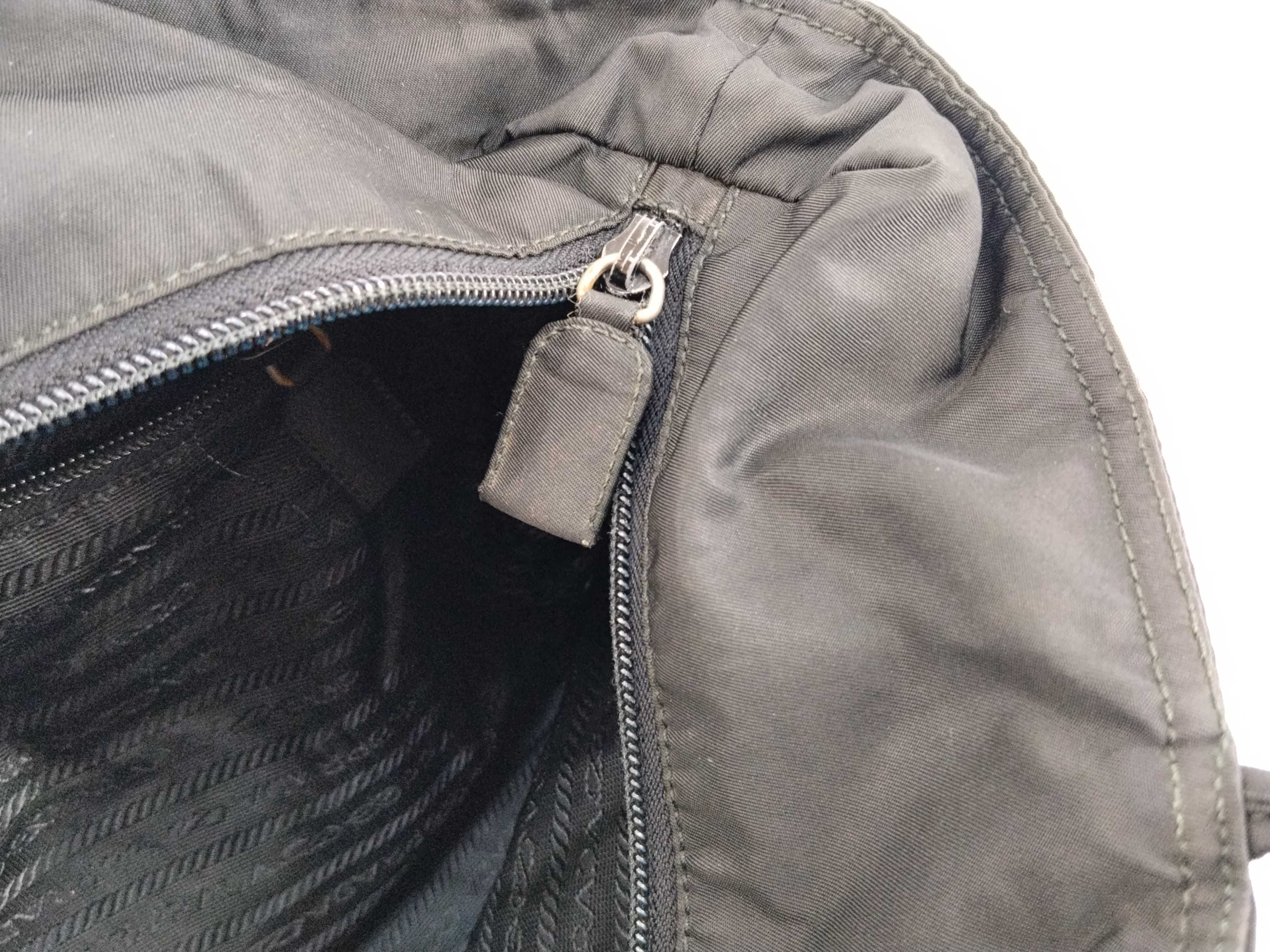 Nylon Bag with Triangle Plate, Black Tote Bag — view 11