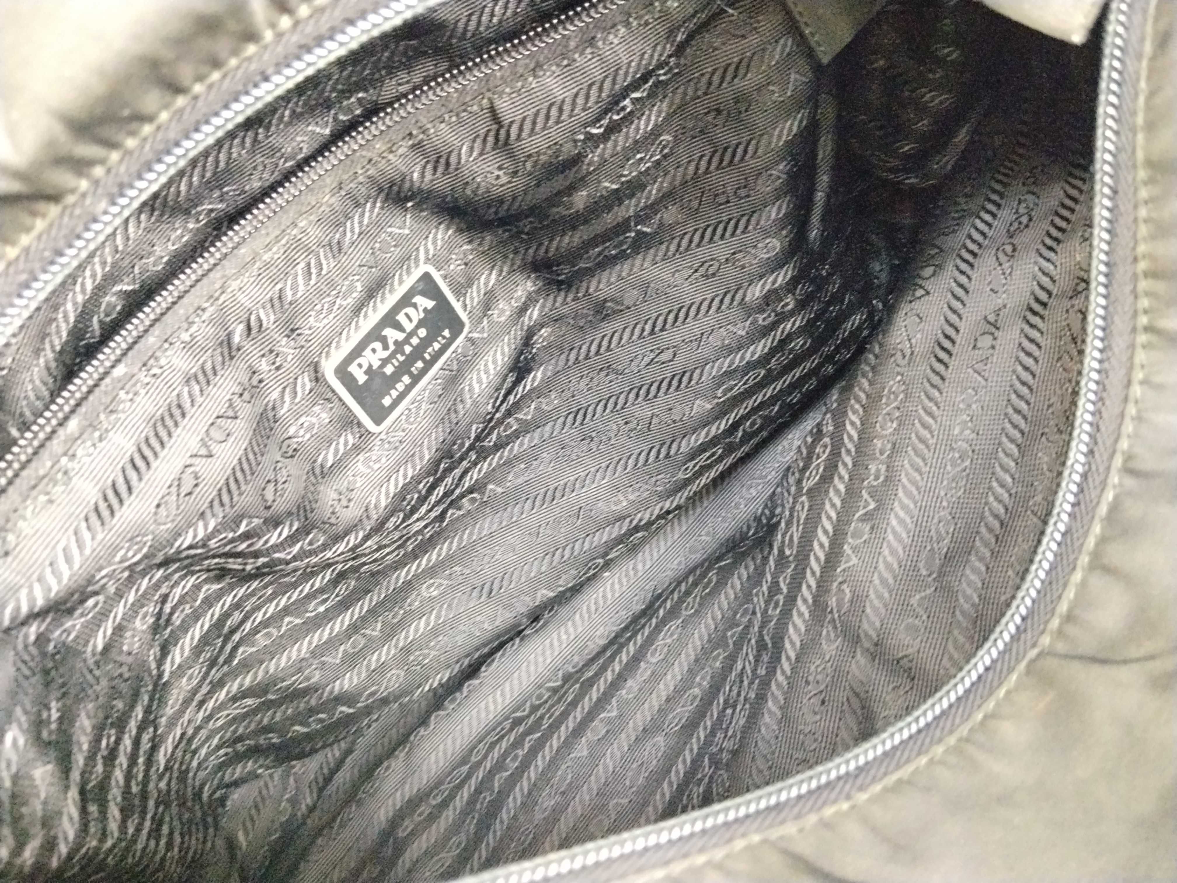 Nylon Bag with Triangle Plate, Black Tote Bag — view 13