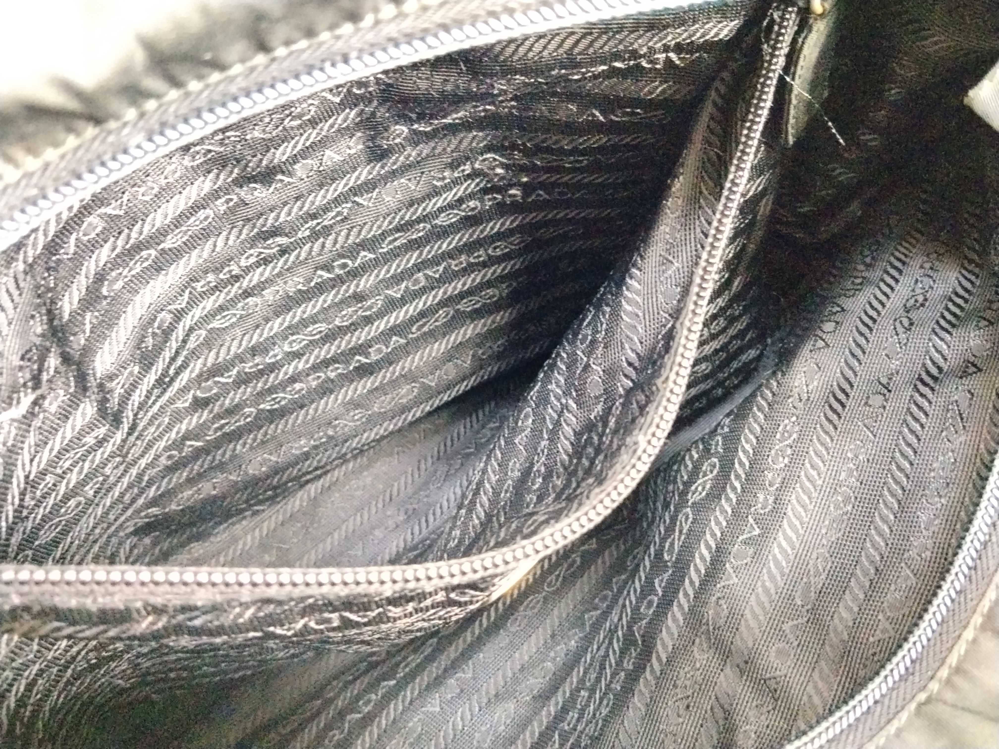 Nylon Bag with Triangle Plate, Black Tote Bag — view 14