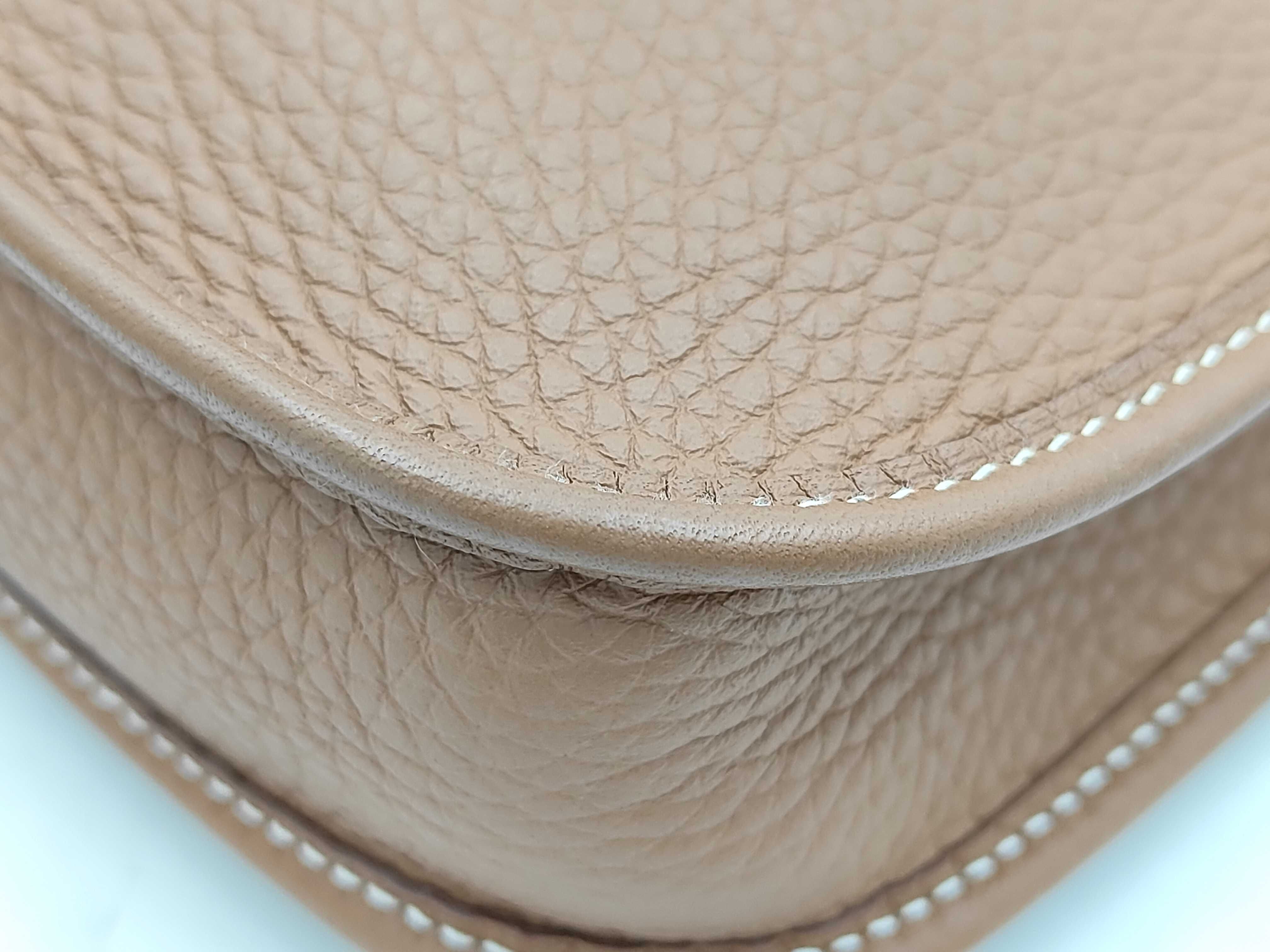 Evelyne 16 TPM Amazon Taurillon Leather Shoulder Bag, Brown Tones, Silver Hardware, K Stamp — view 5