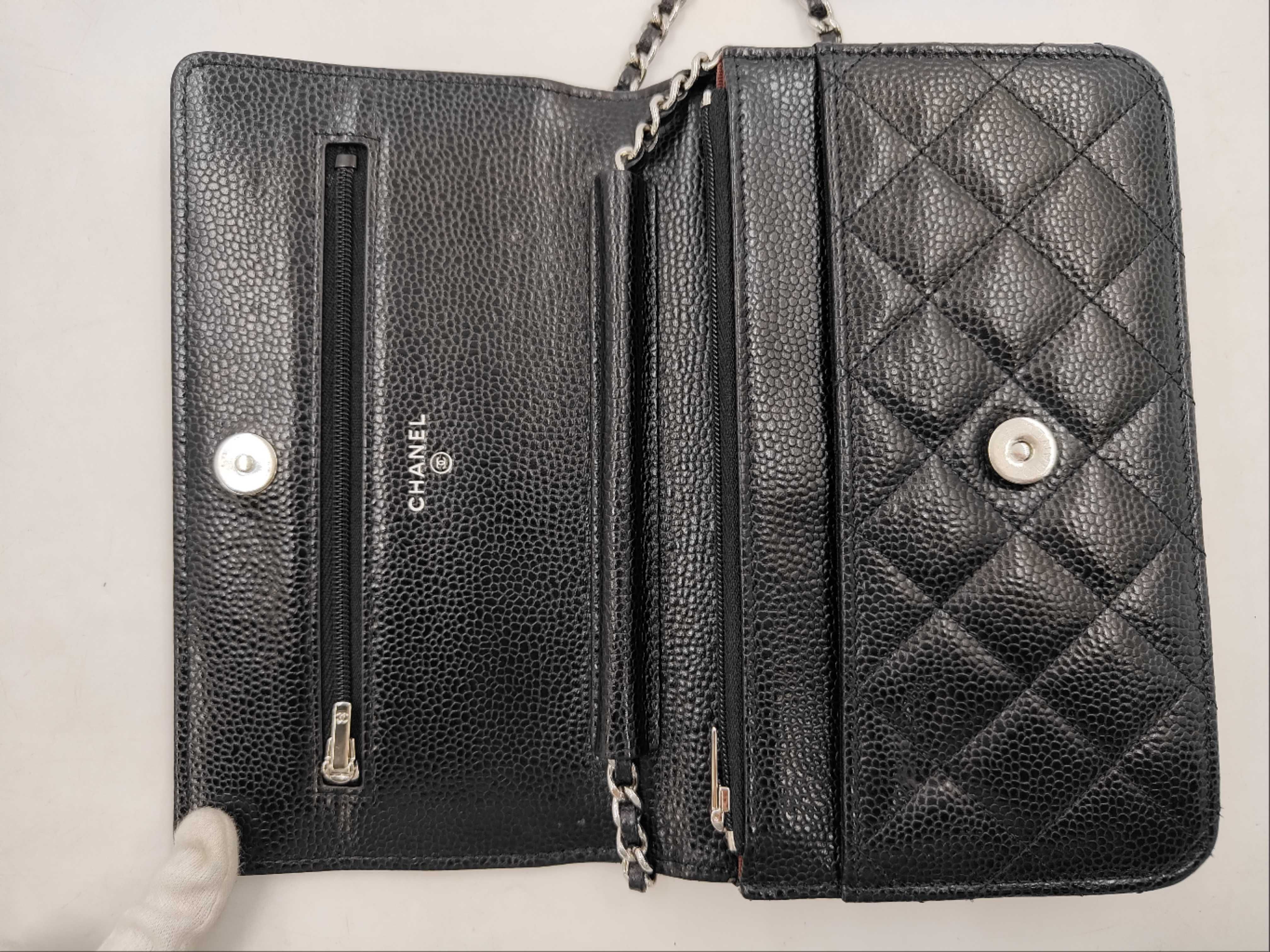 Chain Wallet Caviar Black SS Shoulder Bag — view 13