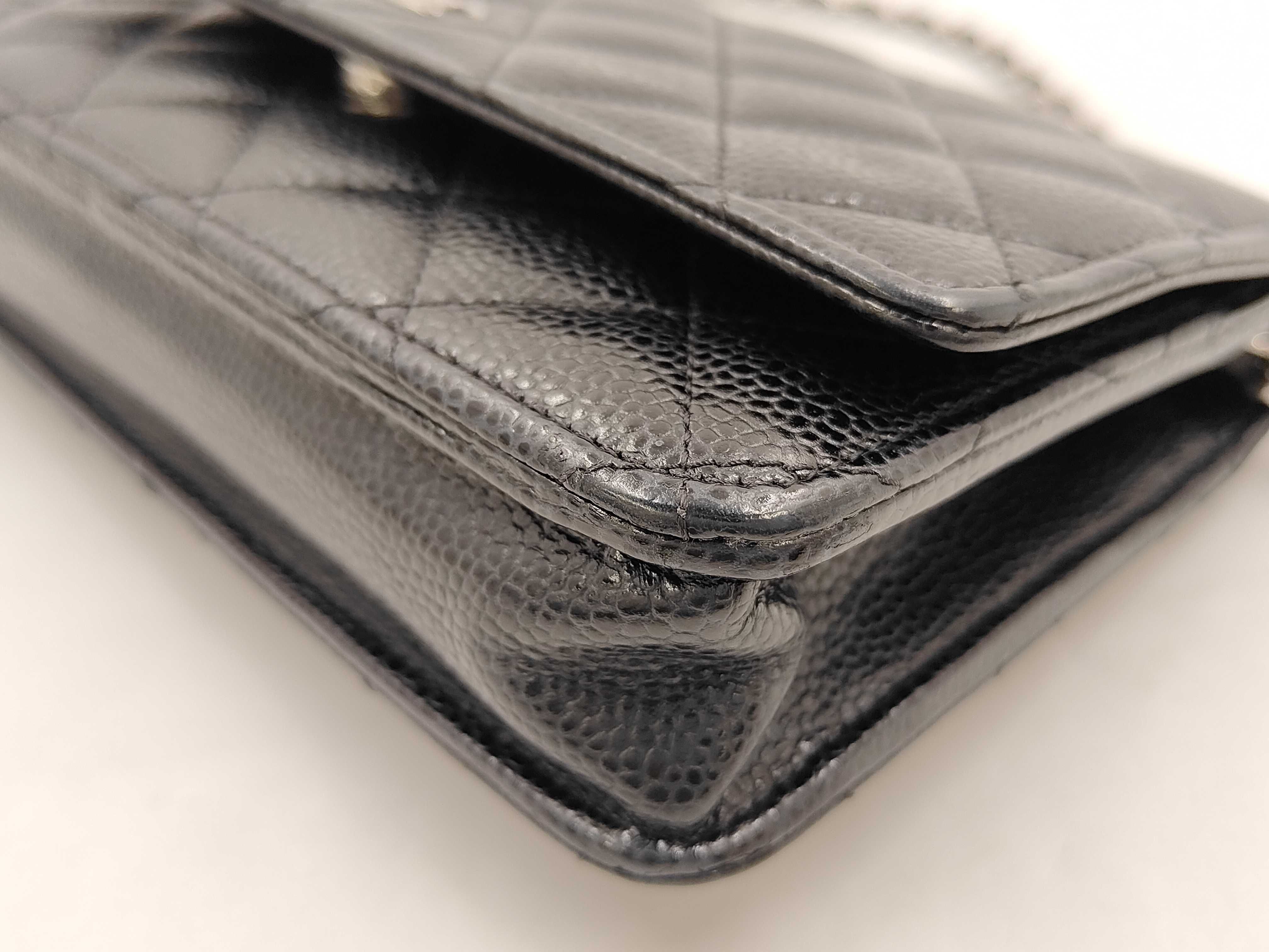 Chain Wallet Caviar Black SS Shoulder Bag — view 4