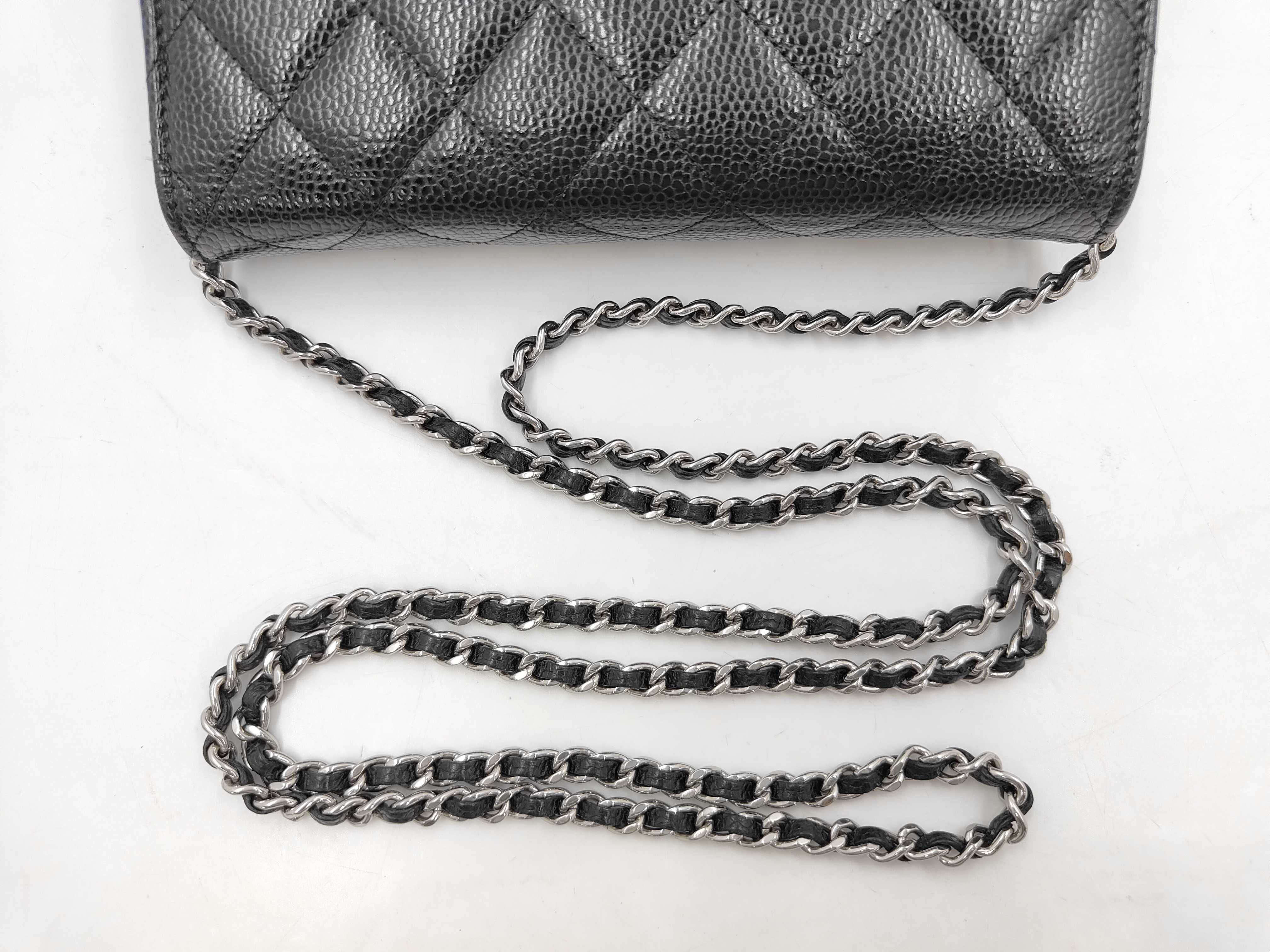 Chain Wallet Caviar Black SS Shoulder Bag — view 5