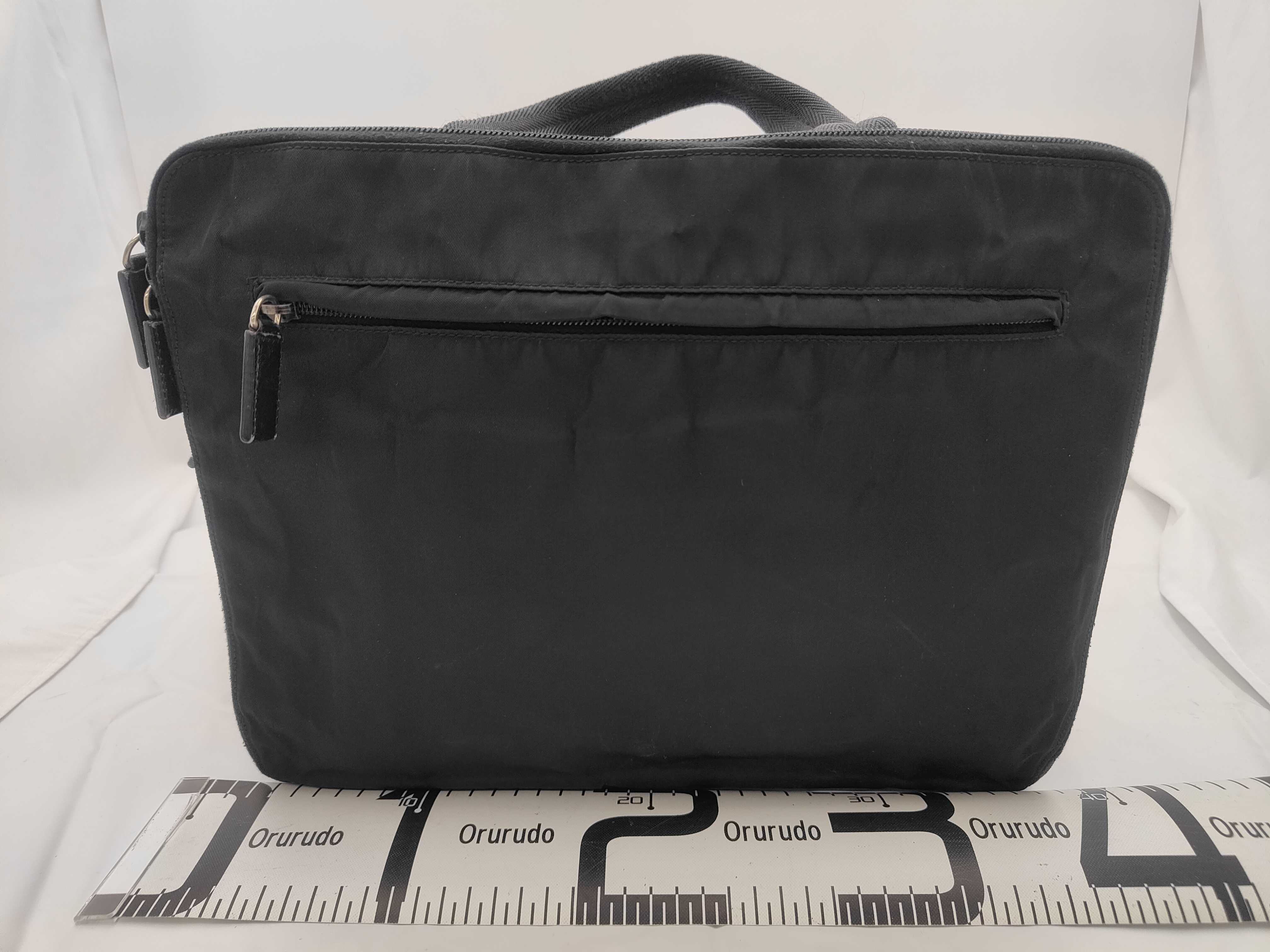 Nylon 2-Way Business Bag Briefcase Black Handbag — view 2