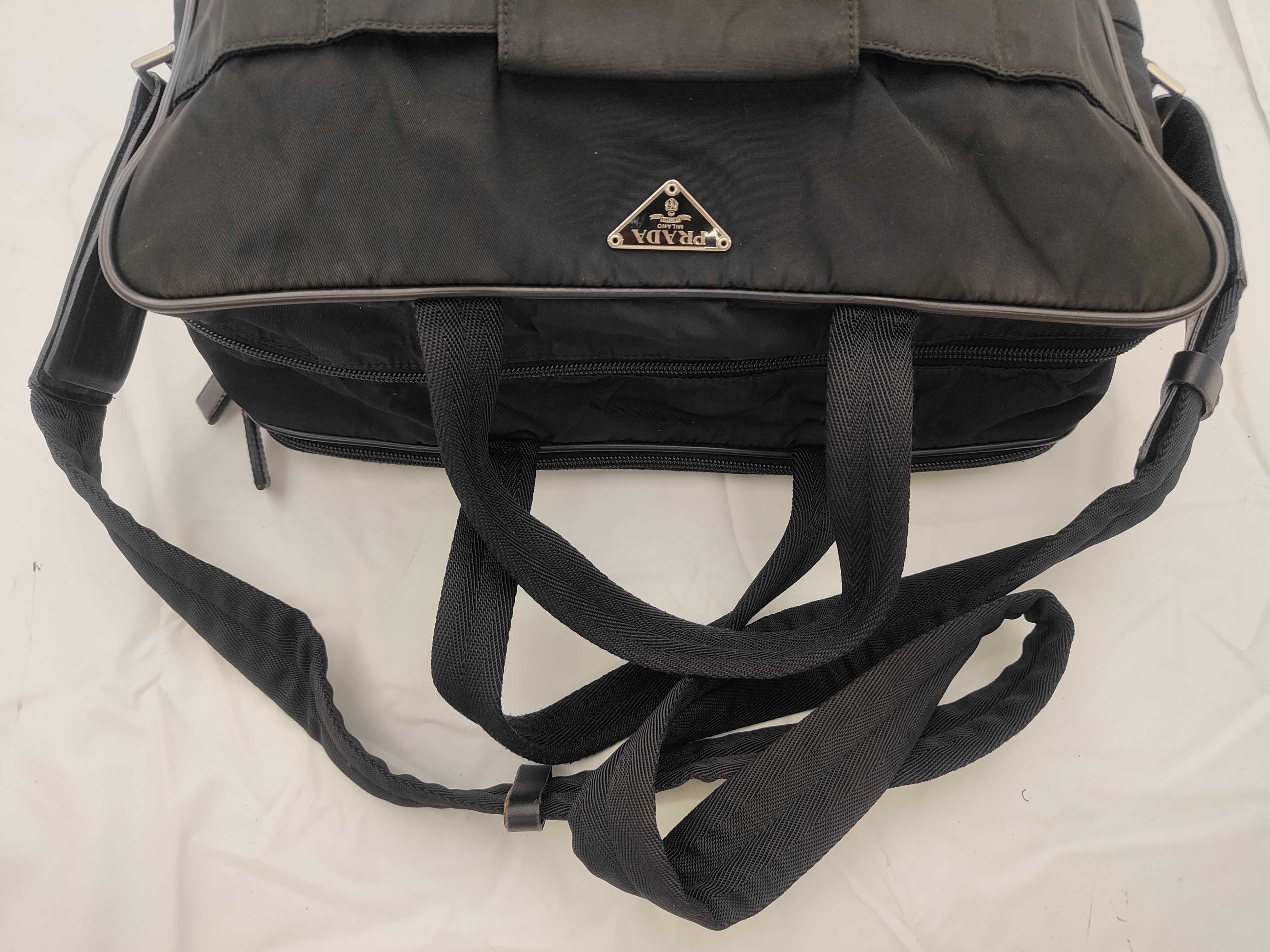 Nylon 2-Way Business Bag Briefcase Black Handbag — view 3