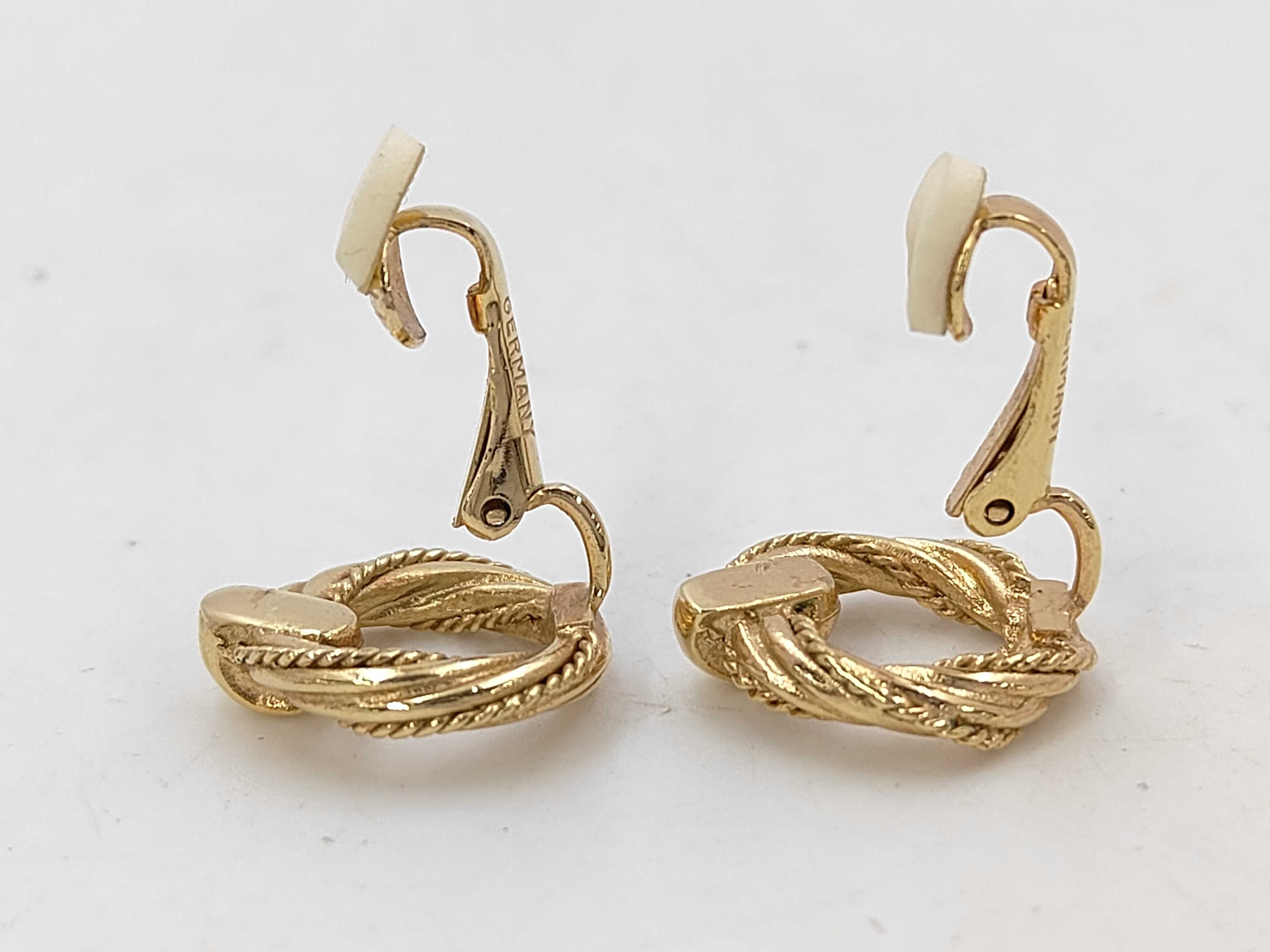 Gold Twist Design Earrings — view 3