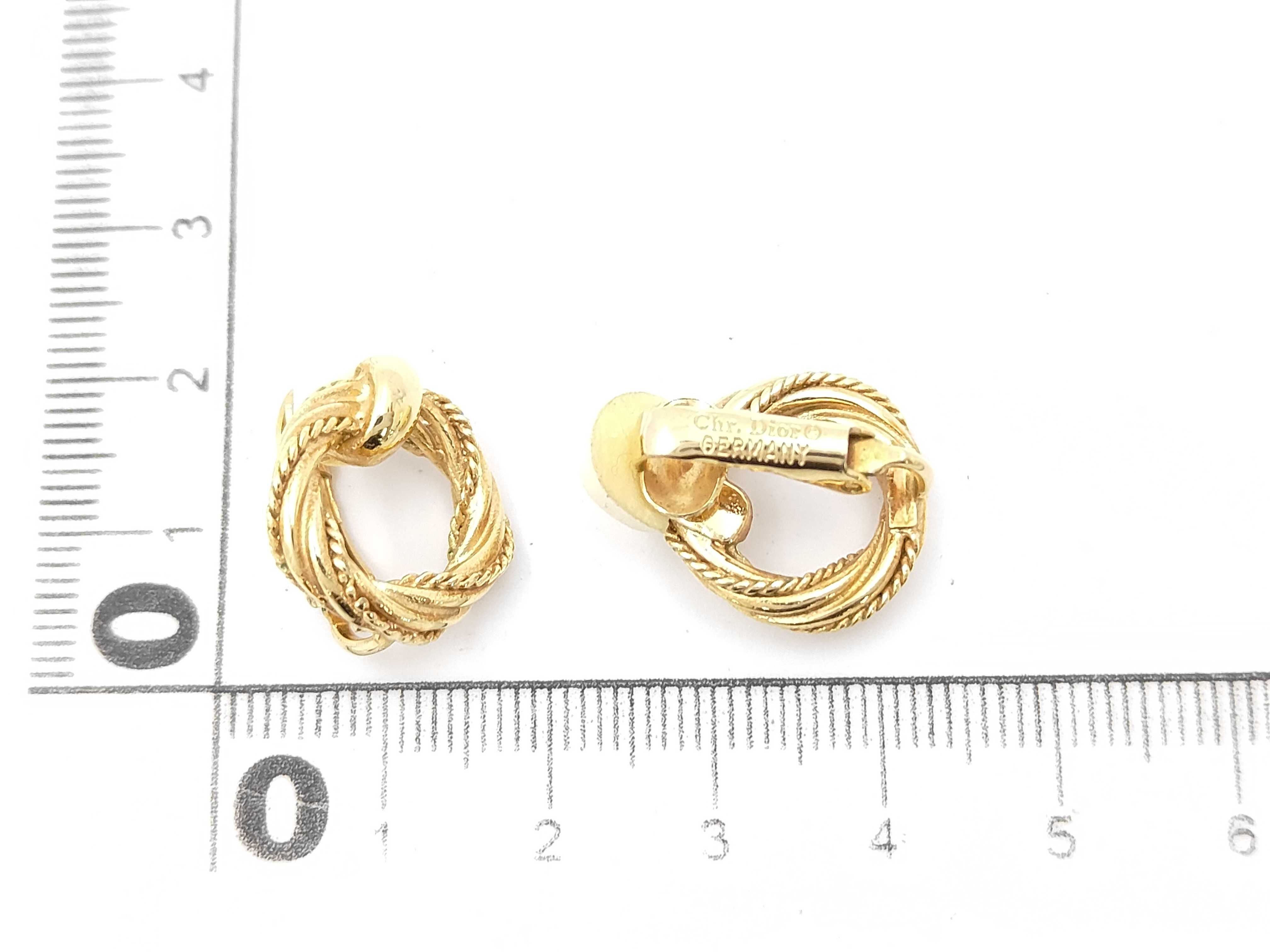 Gold Twist Design Earrings — view 6