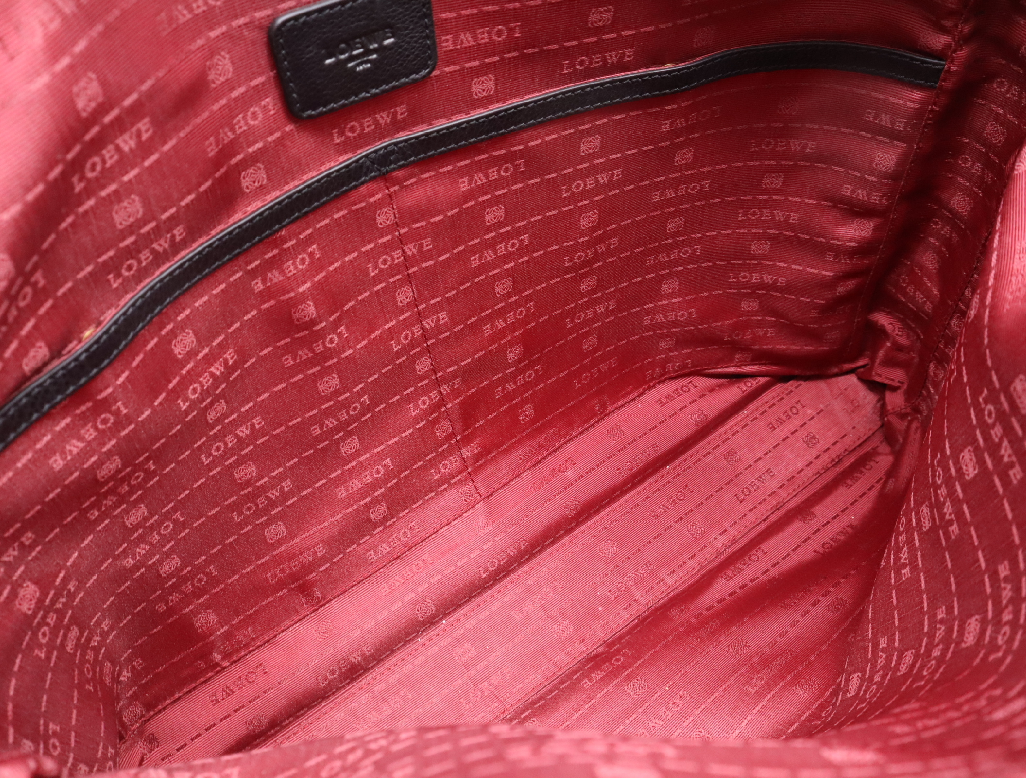 Leather Tote Bag with Black Gold Hardware and Shoulder Strap — view 15