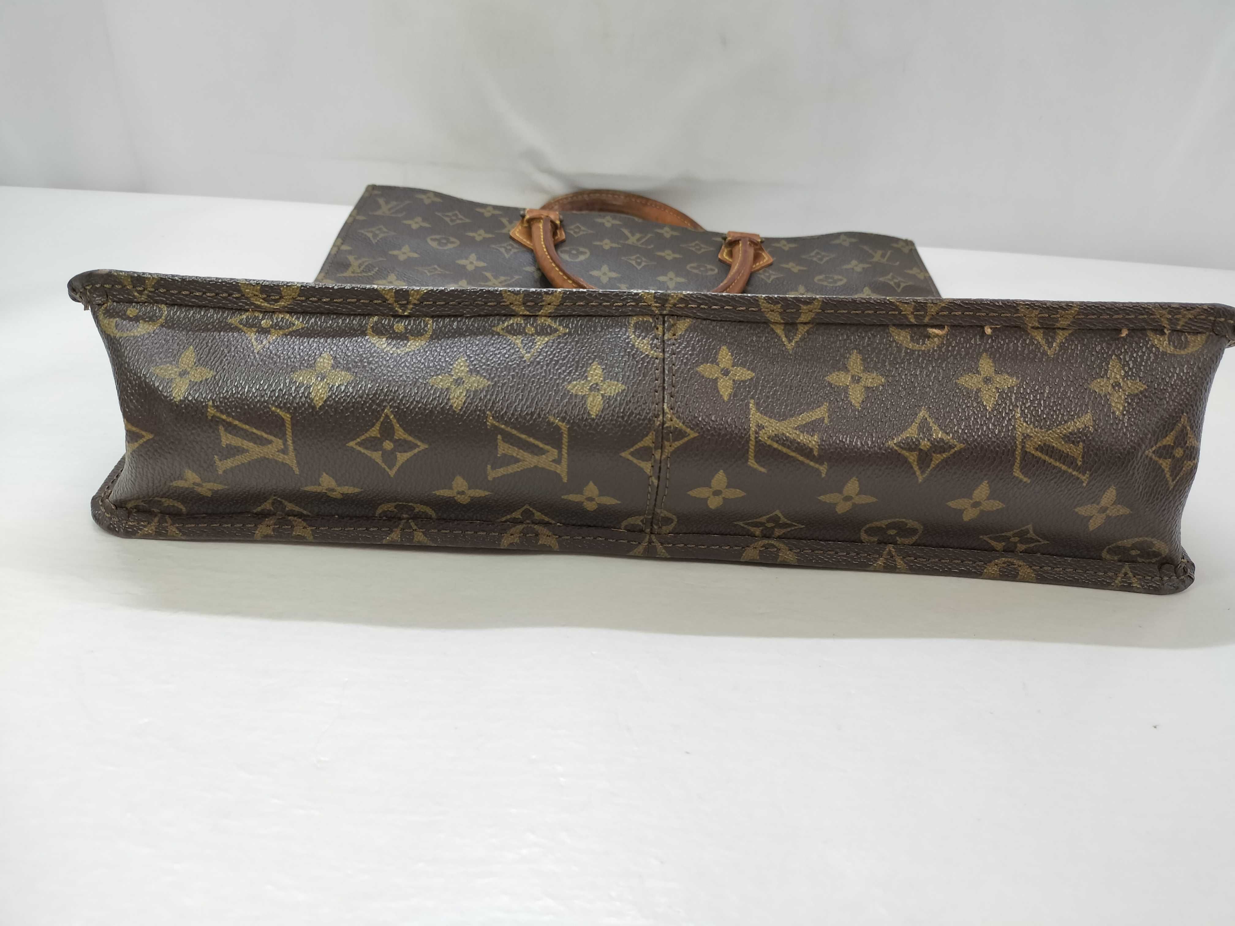 Monogram Louis Vuitton Sac Plat Handbag Tote Bag — view 12