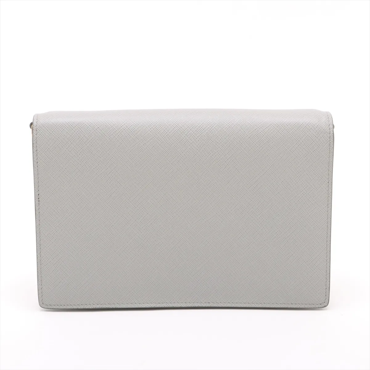 Saffiano City Leather Shoulder Bag Gray 1BP020 Bearer Guarantee — view 2