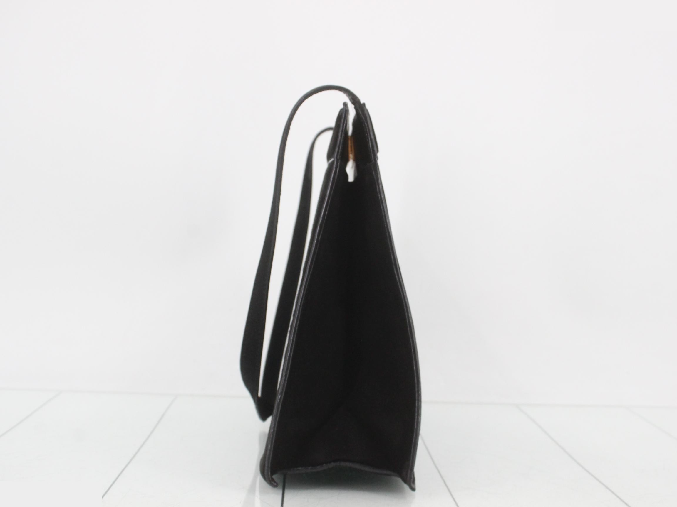 G-Square Gold Suede Shoulder Bag, Black — view 4