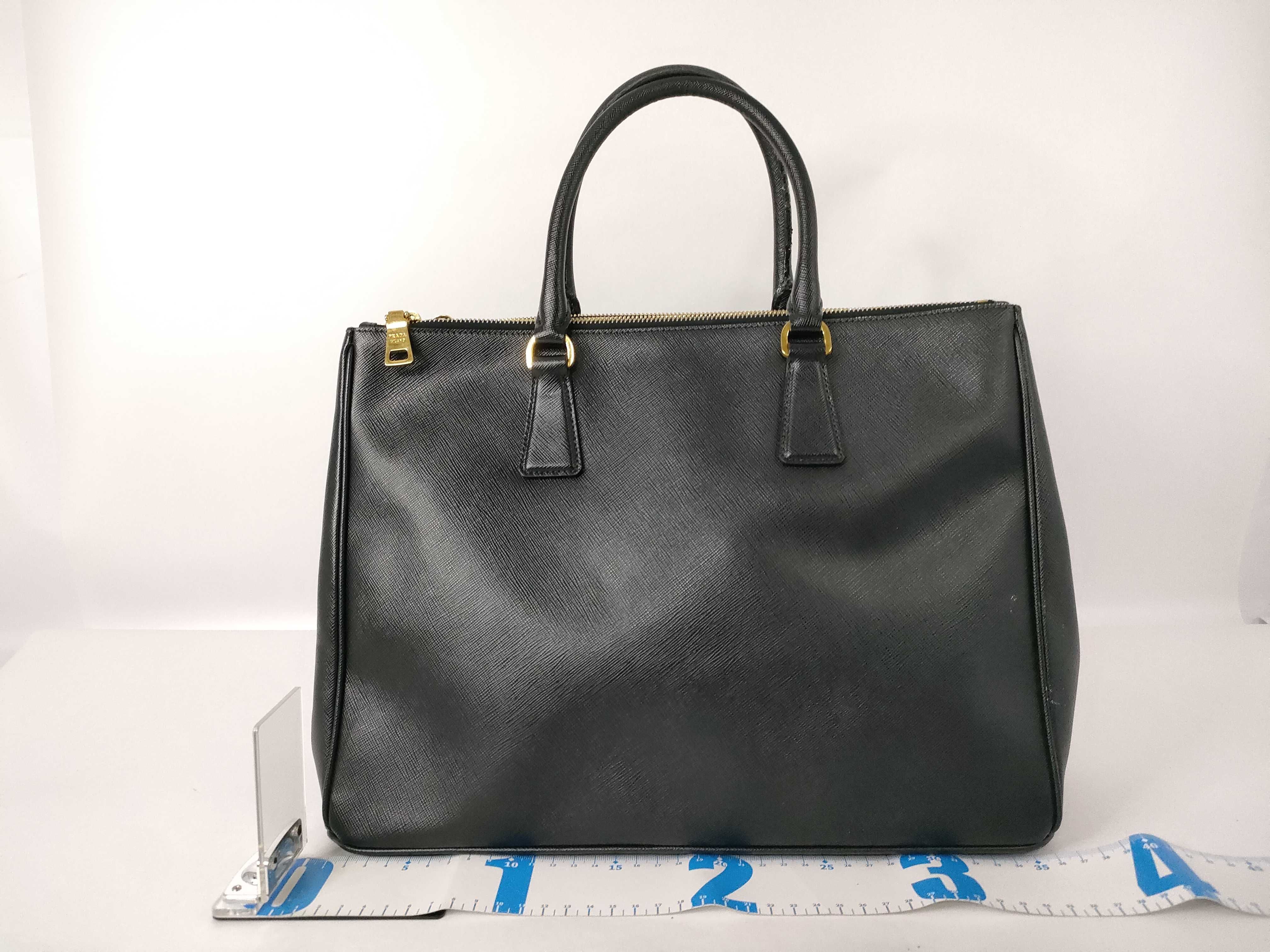 Galleria bag, black Saffiano leather handbag — view 2