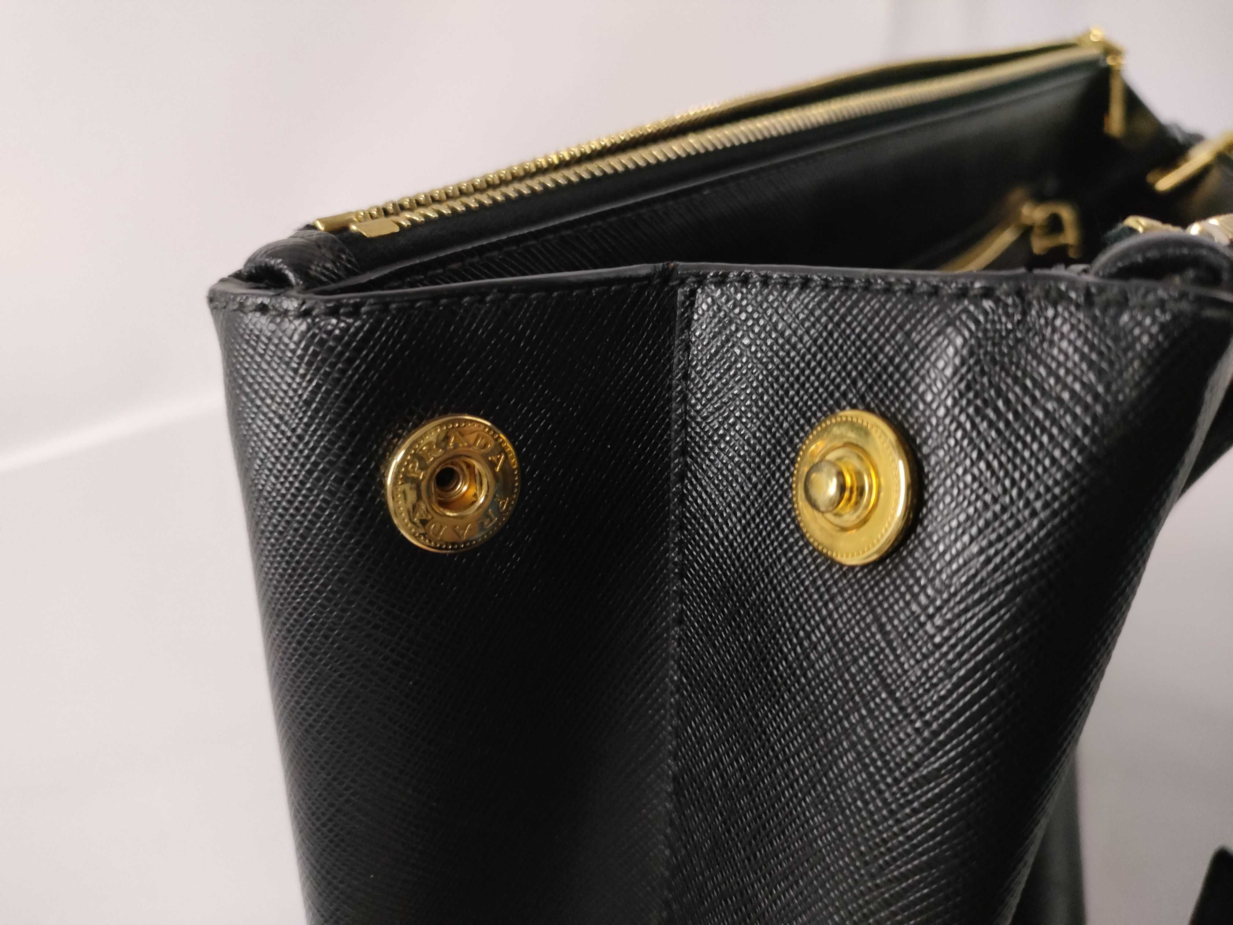 Galleria bag, black Saffiano leather handbag — view 14