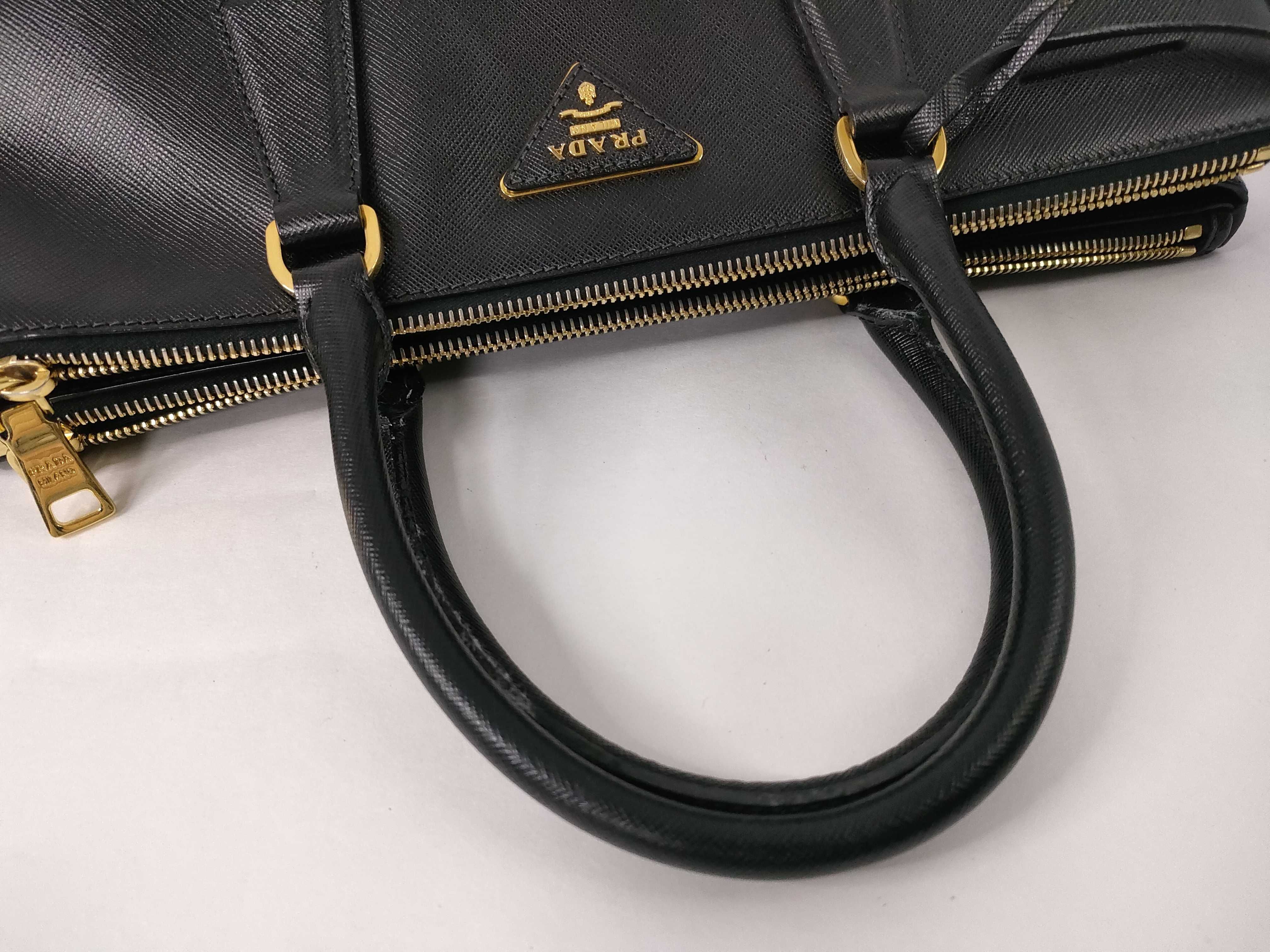 Galleria bag, black Saffiano leather handbag — view 3