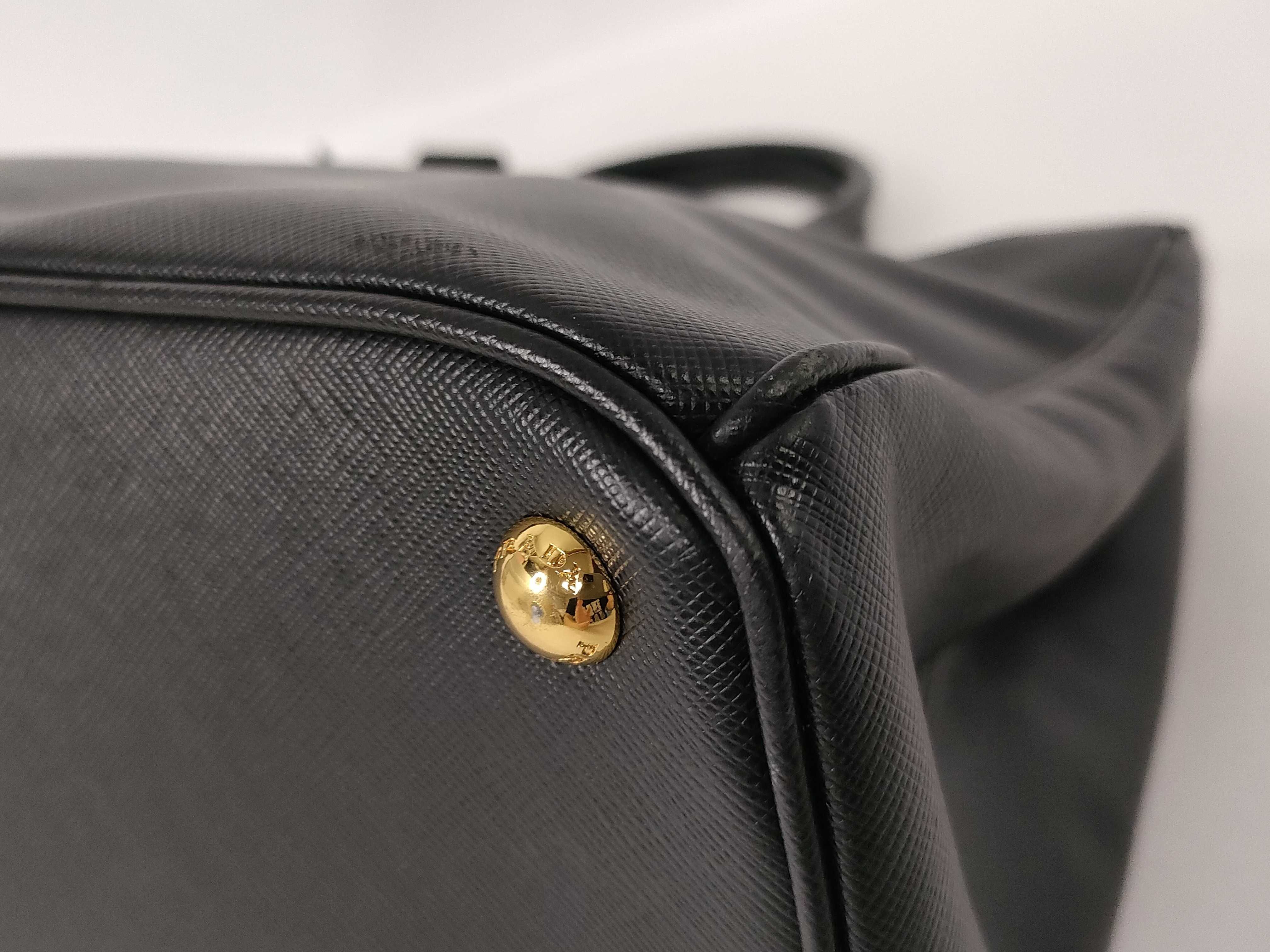 Galleria bag, black Saffiano leather handbag — view 6