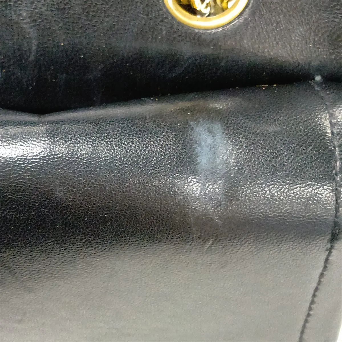 Matelassé Lambskin Double Flap Double Chain Bag, Black with Gold Hardware, 0954488 (Serial Number 0) — view 15