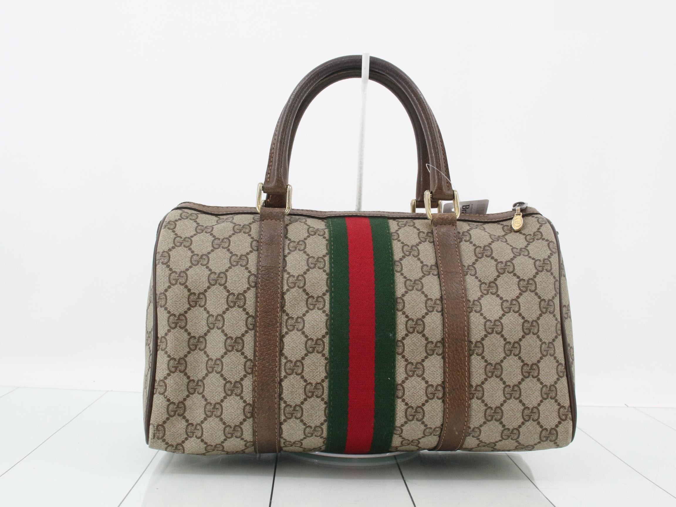 Vintage Gucci GG pattern handbag, Sherry line, mini Boston bag — view 2