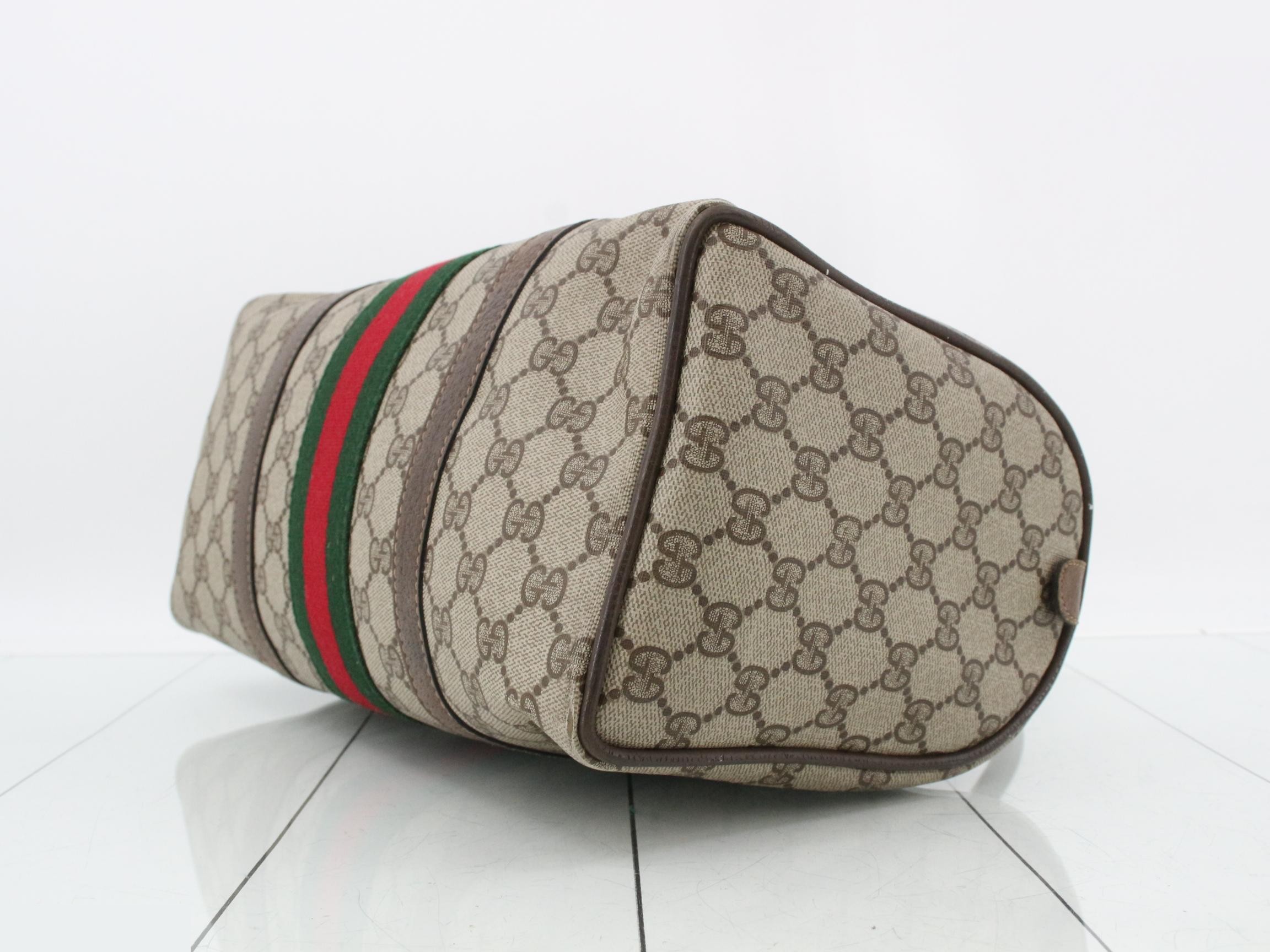 Vintage Gucci GG pattern handbag, Sherry line, mini Boston bag — view 6