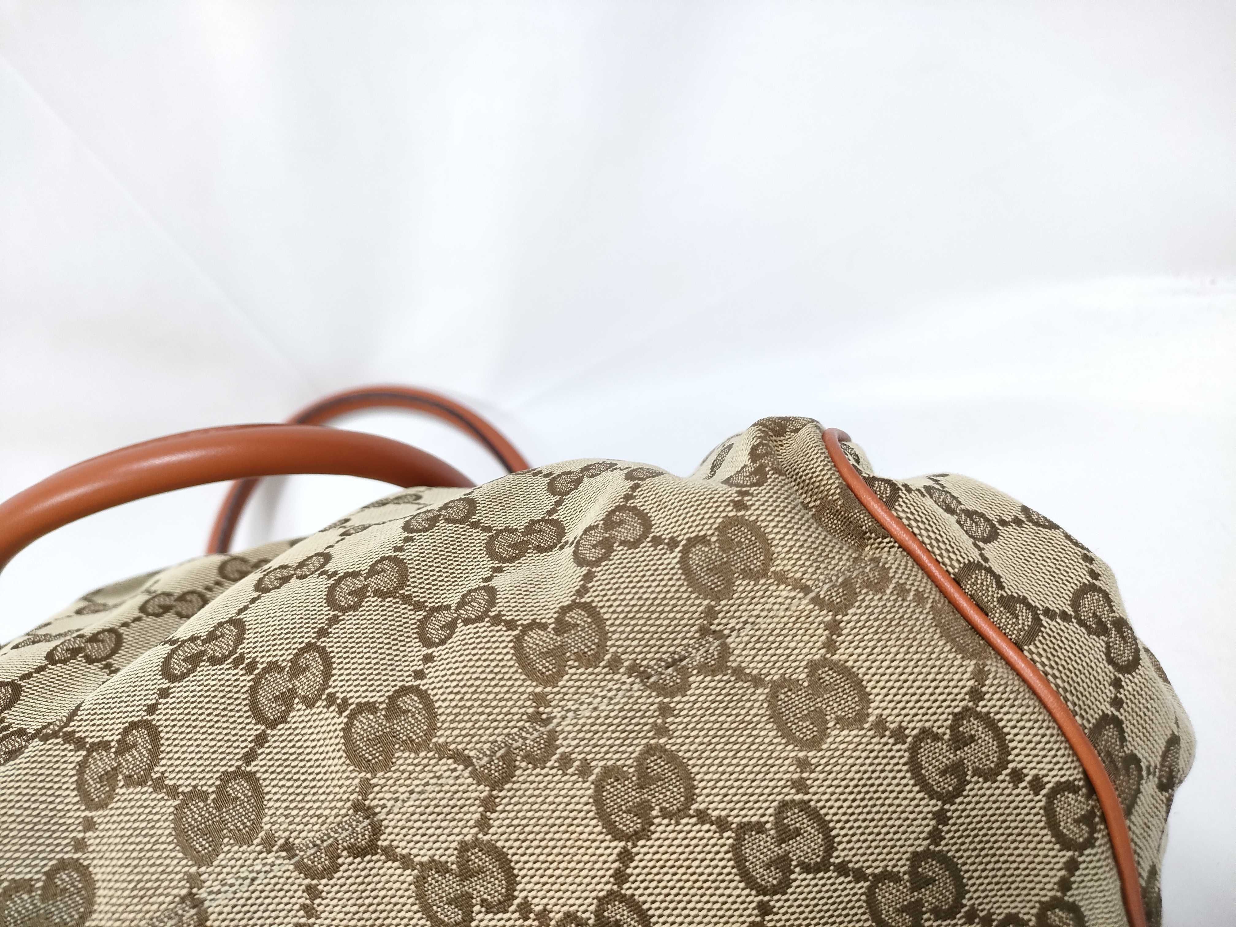 Orange Canvas Vintage Dumpling Bag with Long Shoulder Strap (Handbag) — view 4