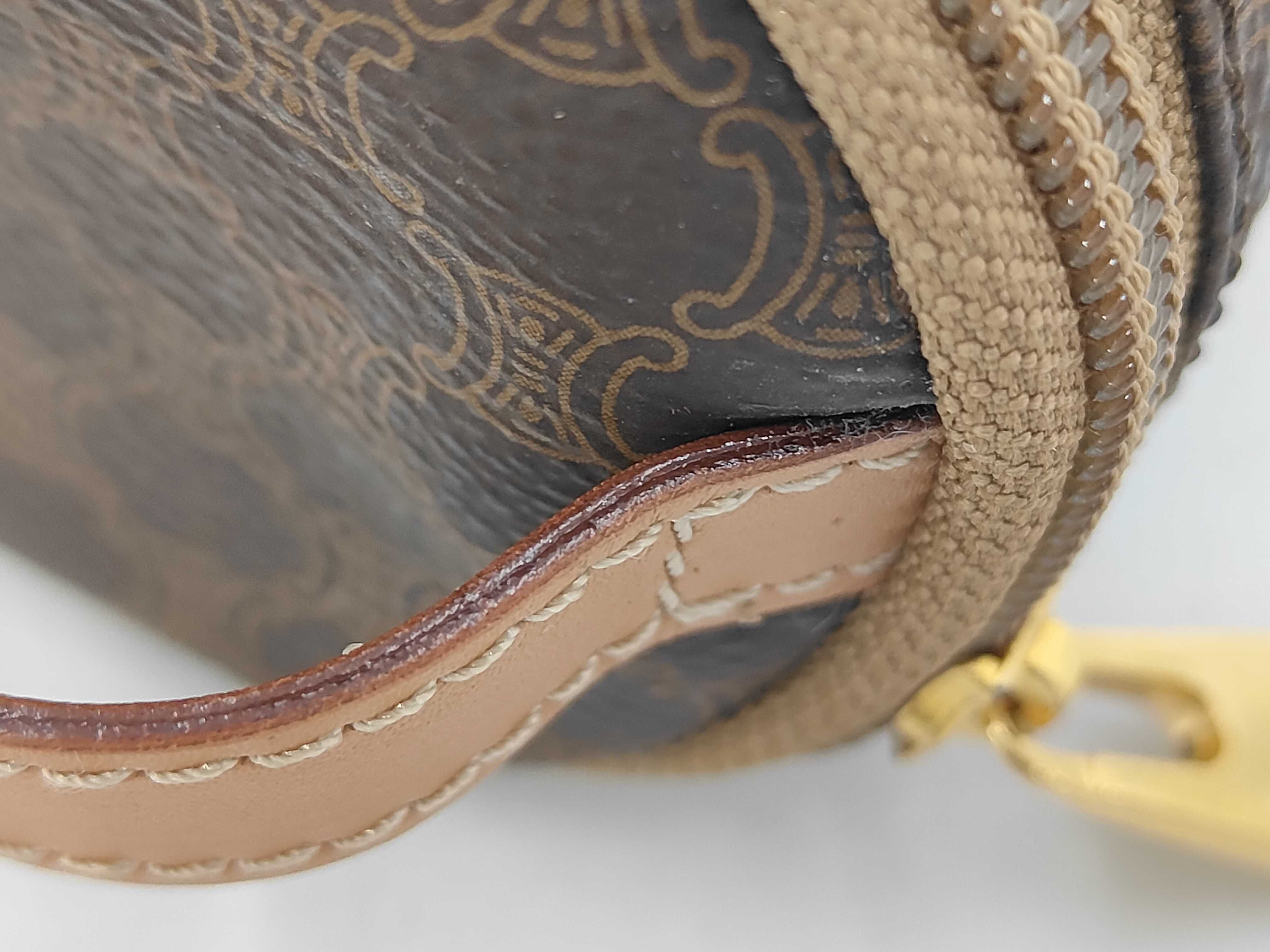Macadam Pattern Vanity Bag, Handbag, Pouch, PVC Leather, Brown, Vintage Vanity Bag — view 5