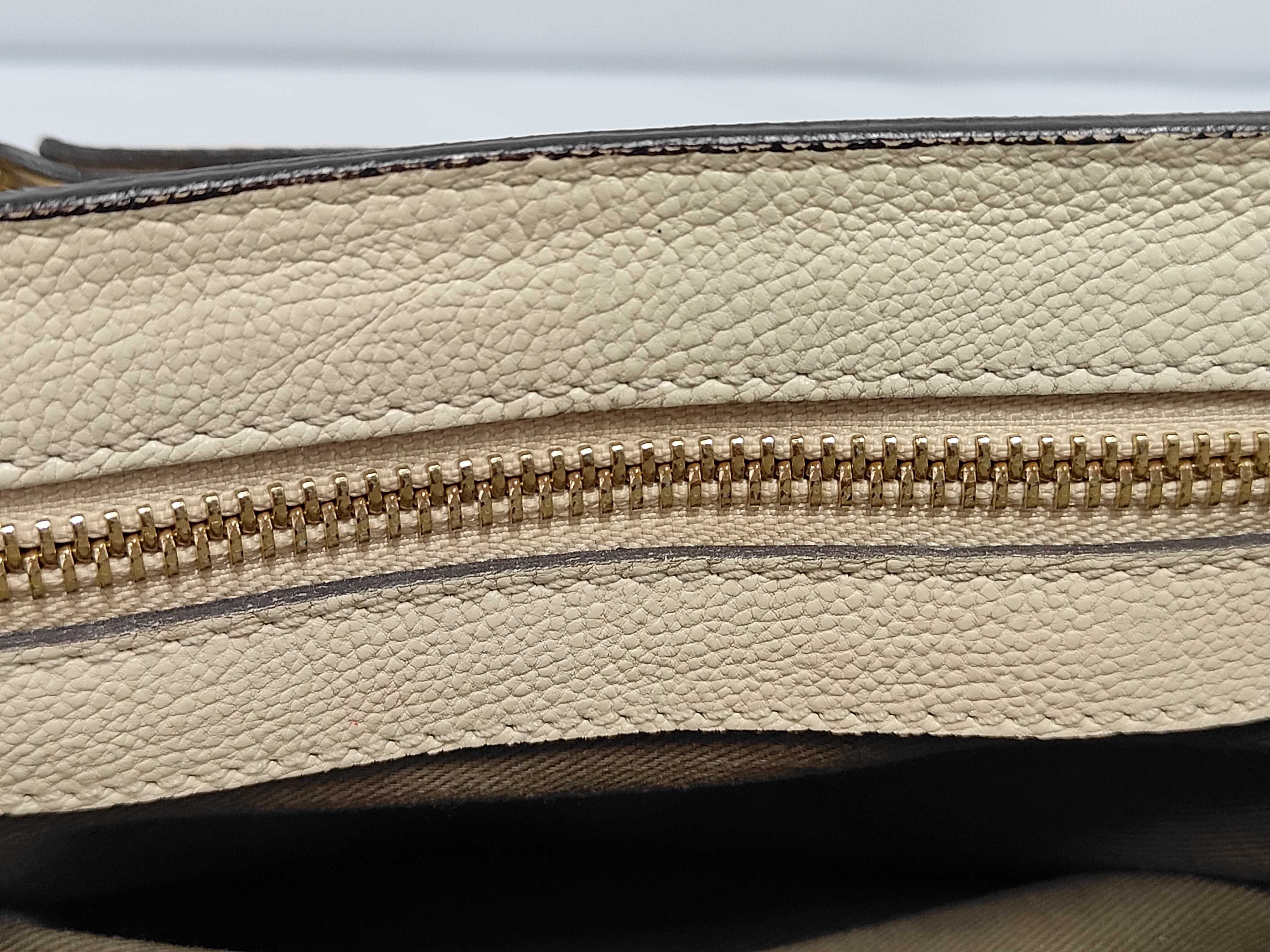 shoulder bag, turn-lock closure, beige. — view 12