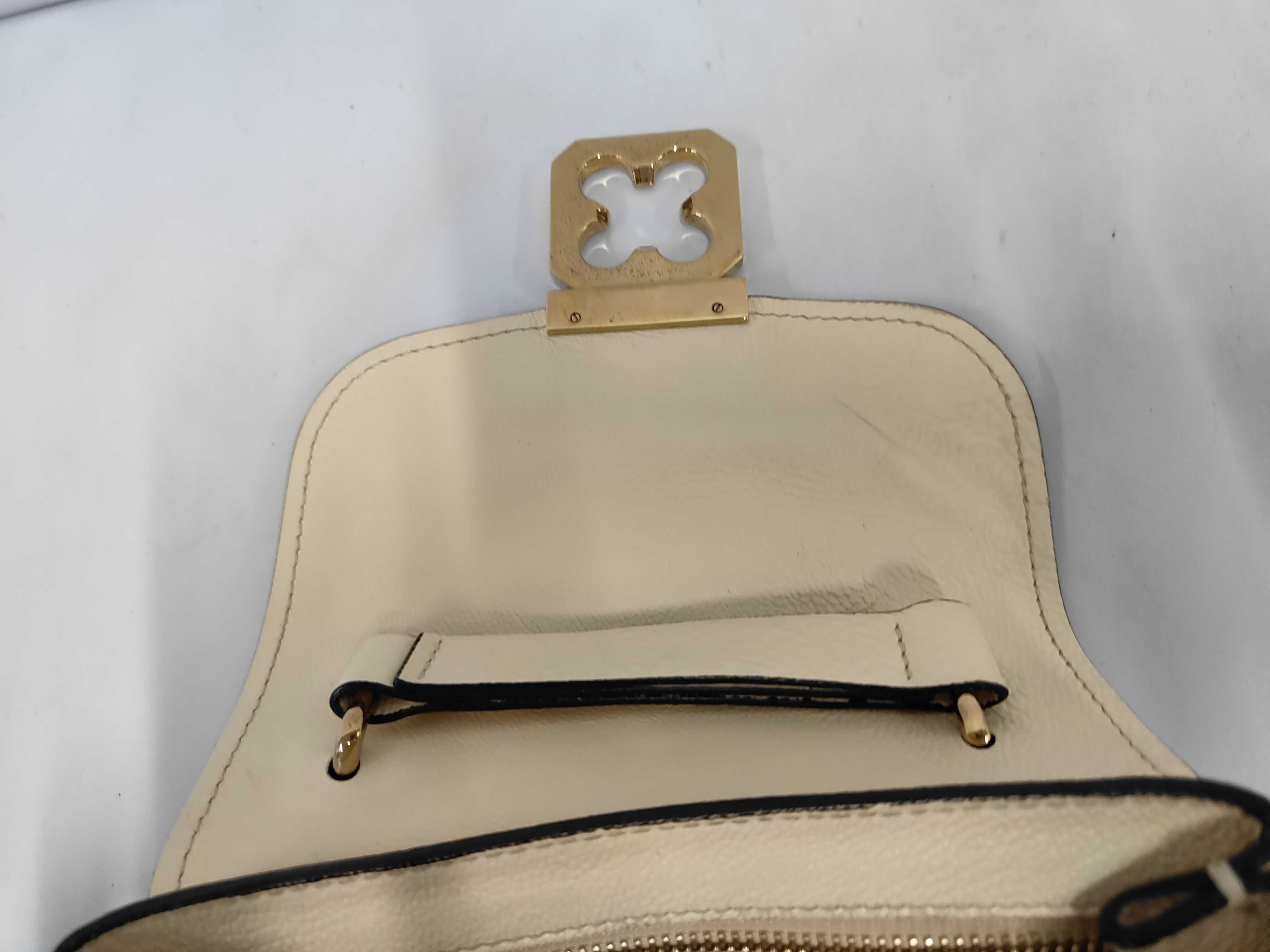 shoulder bag, turn-lock closure, beige. — view 13