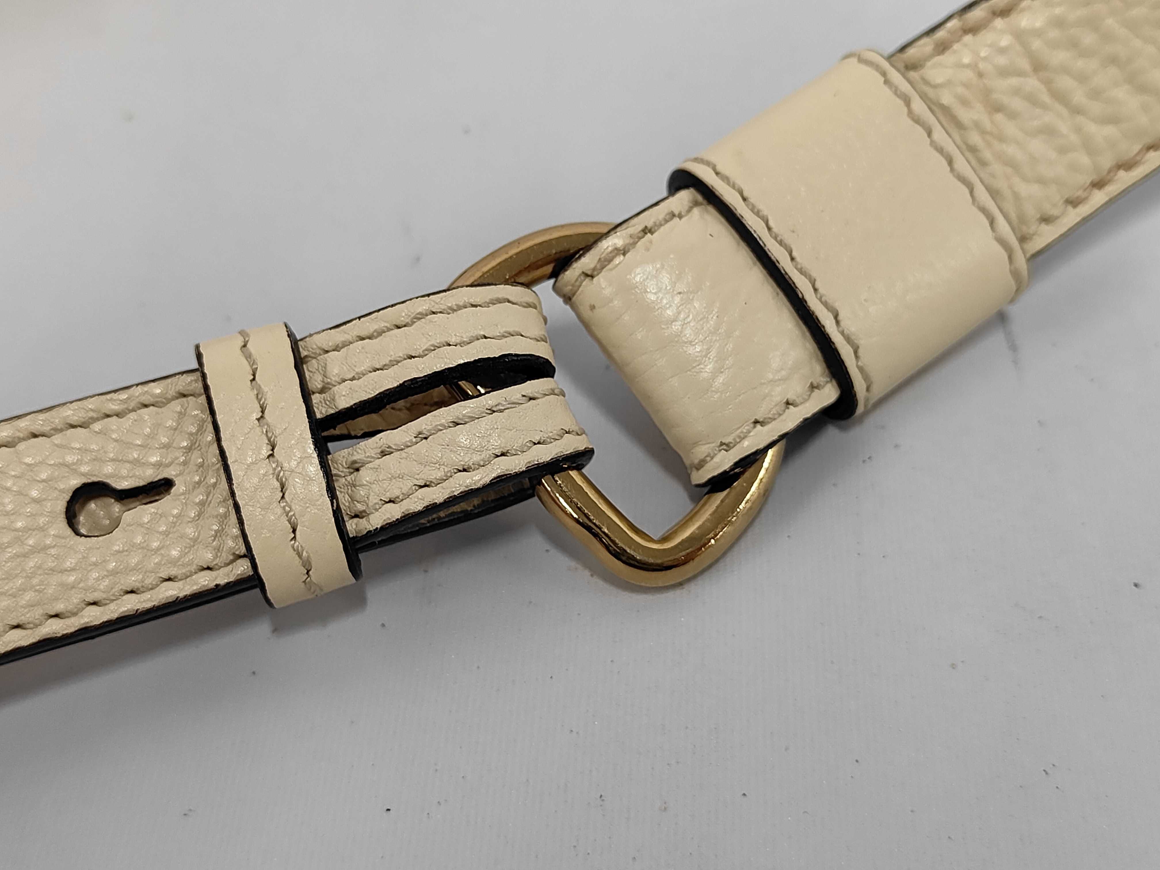 shoulder bag, turn-lock closure, beige. — view 6