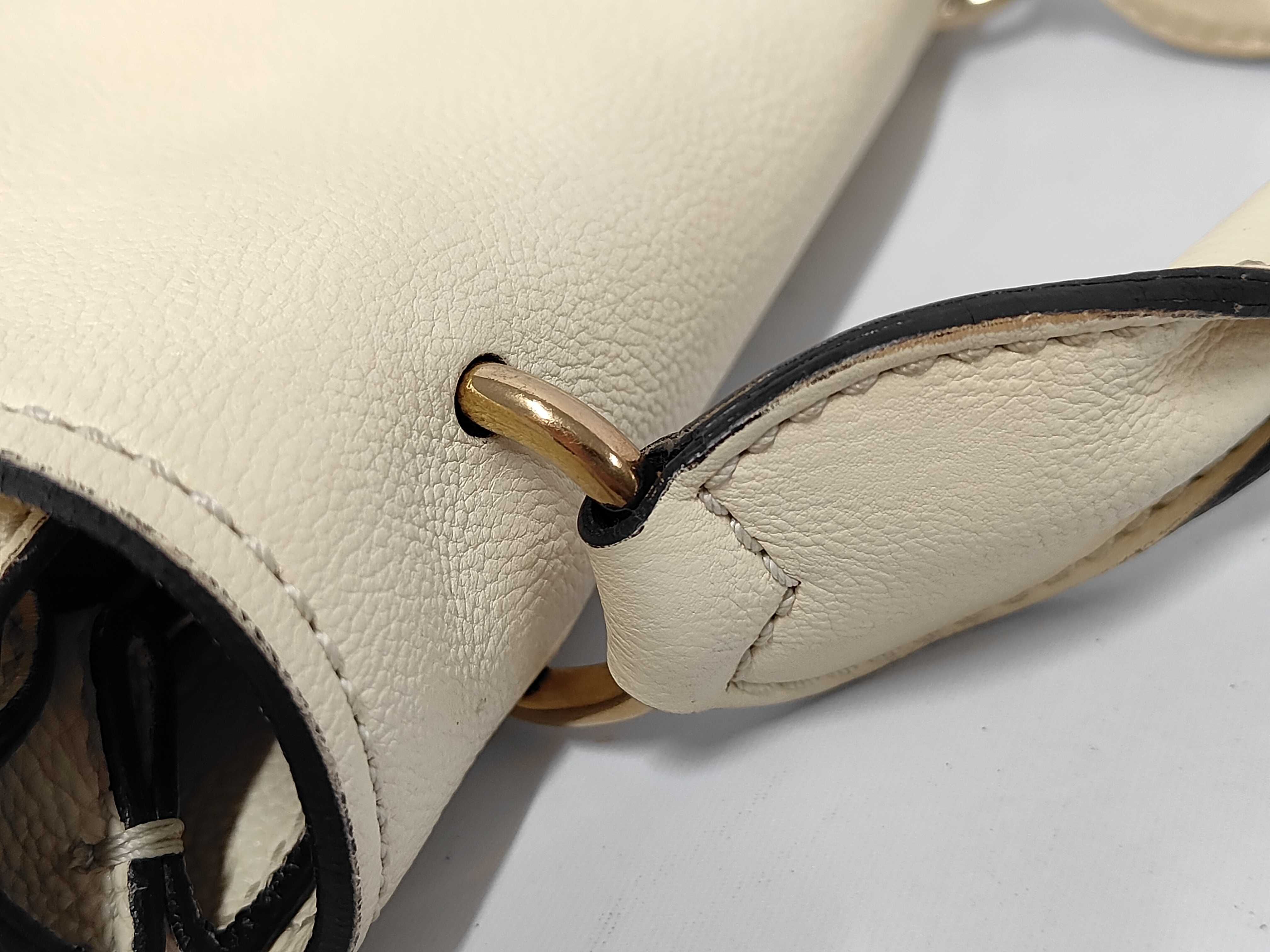 shoulder bag, turn-lock closure, beige. — view 8