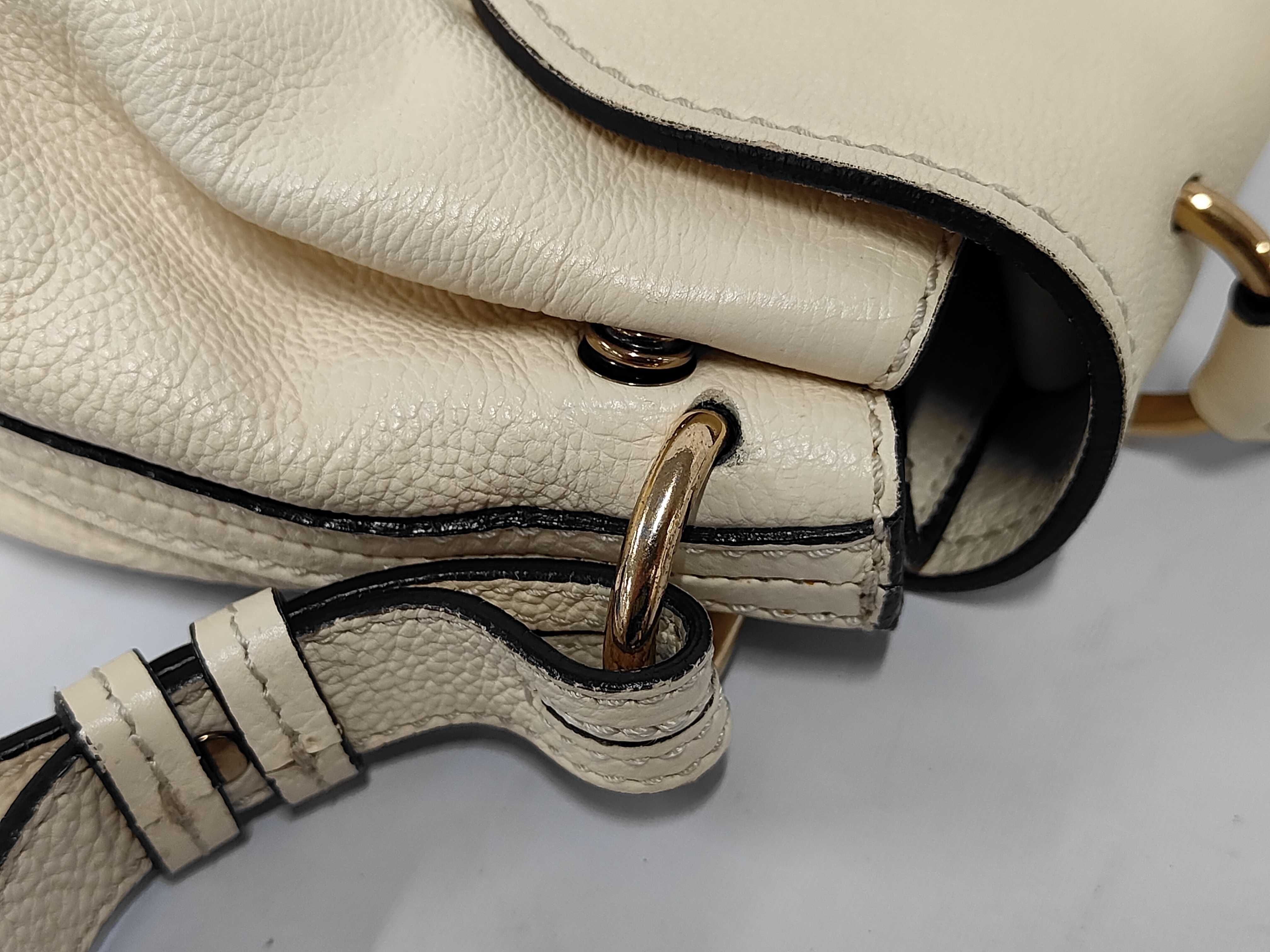 shoulder bag, turn-lock closure, beige. — view 9