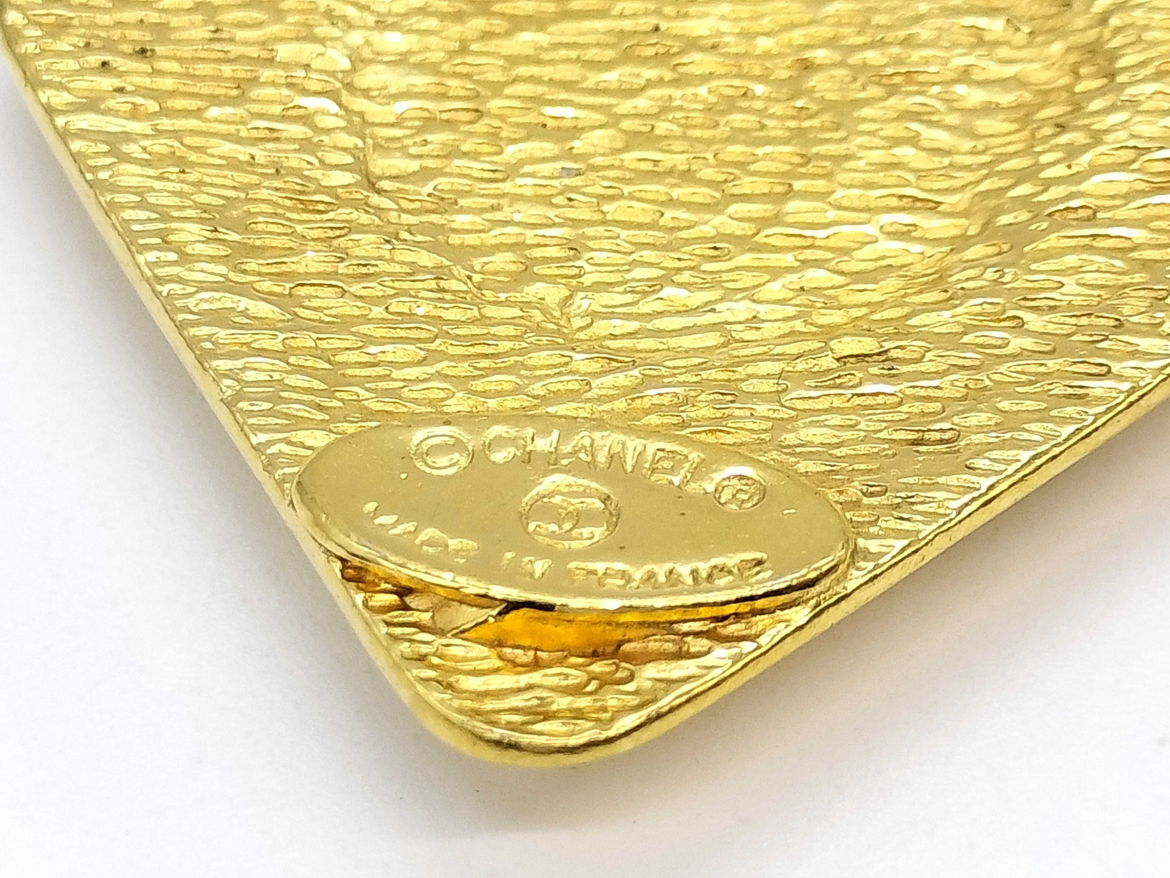 Vintage Coco Mark Square GP Necklace Pendant Top — view 4
