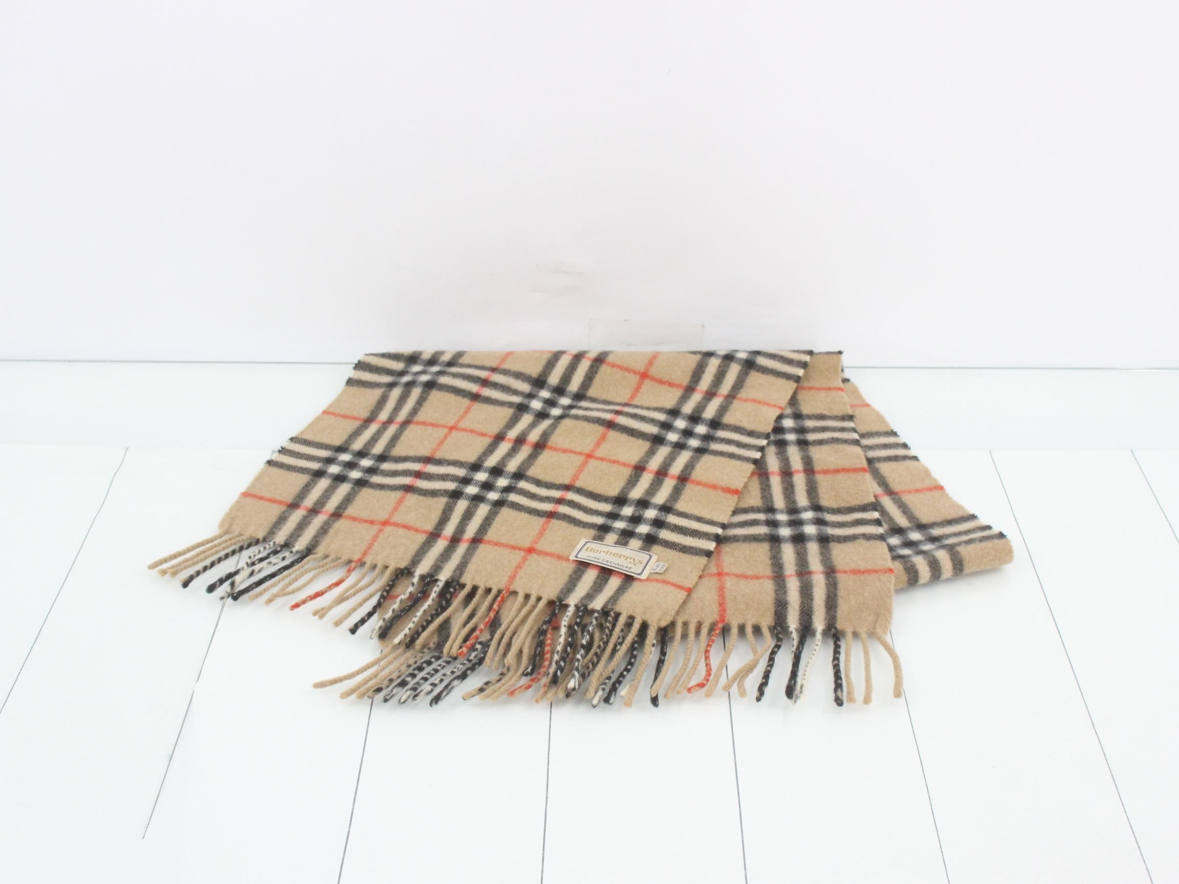 Nova Check Scarf, Beige — view 2