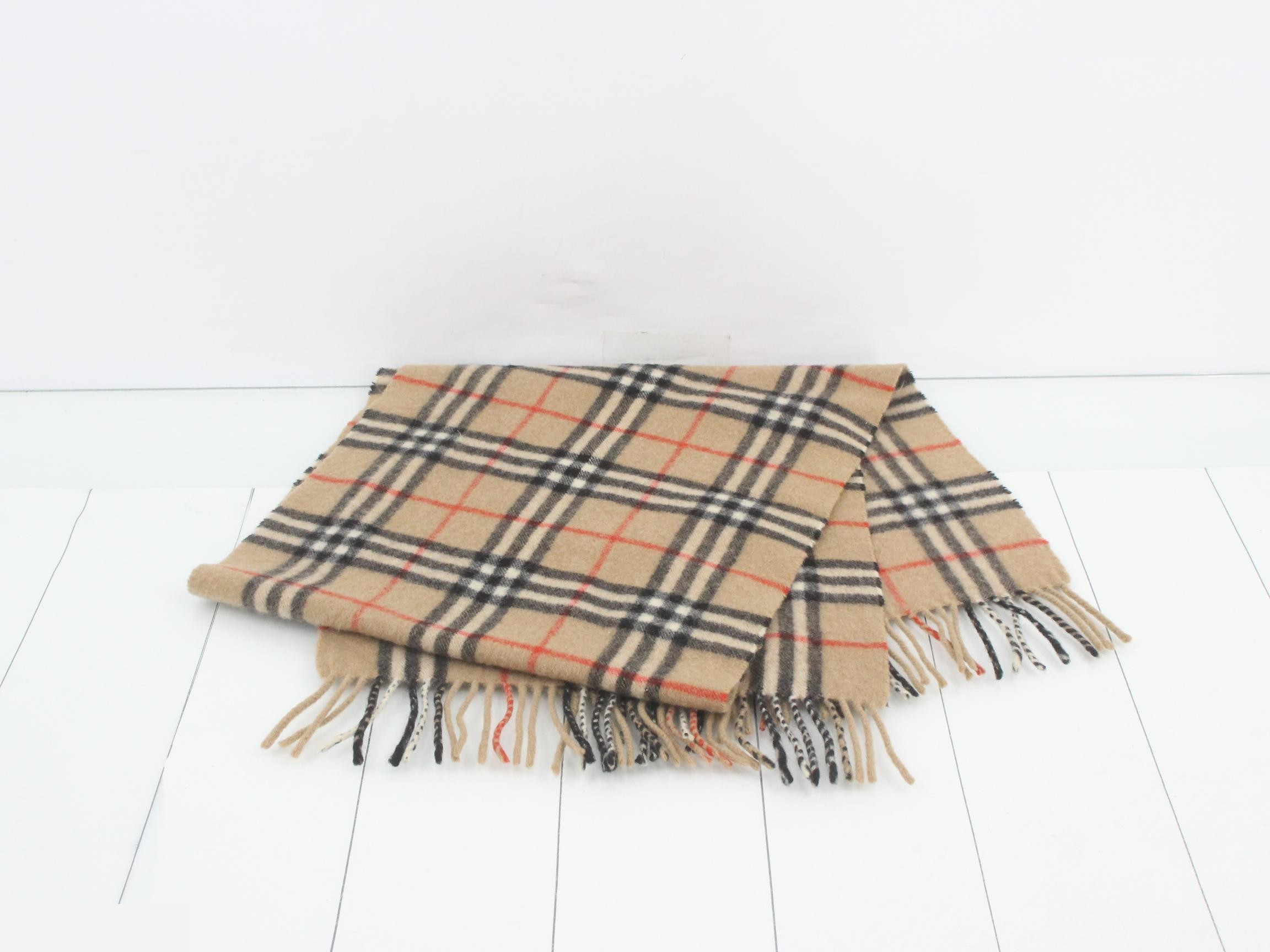Nova Check Scarf, Beige — view 3