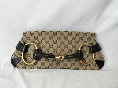 GG Canvas Horsebit Chain Shoulder Bag