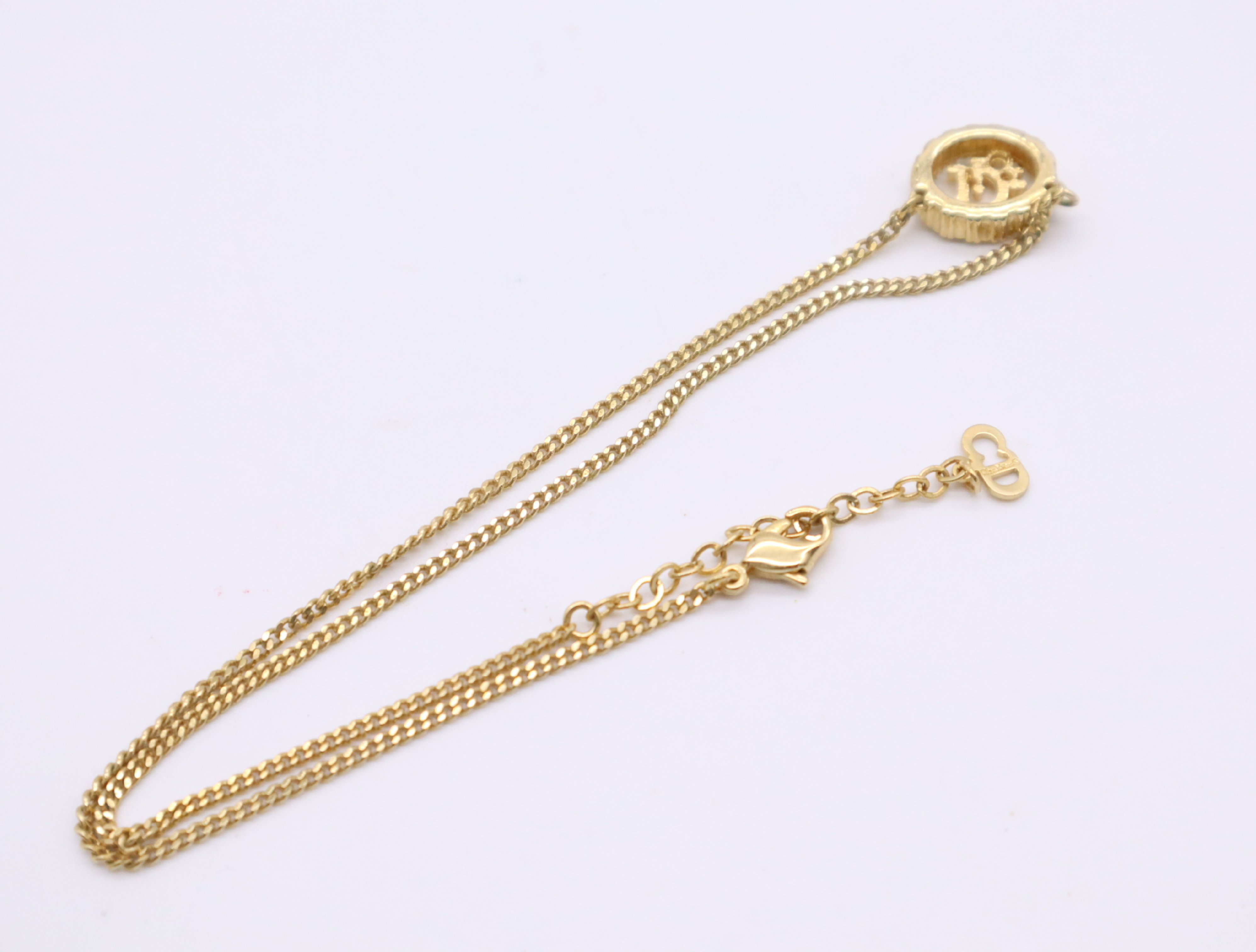 GP/Rhinestone Logo Rhinestone Circle Necklace — view 2