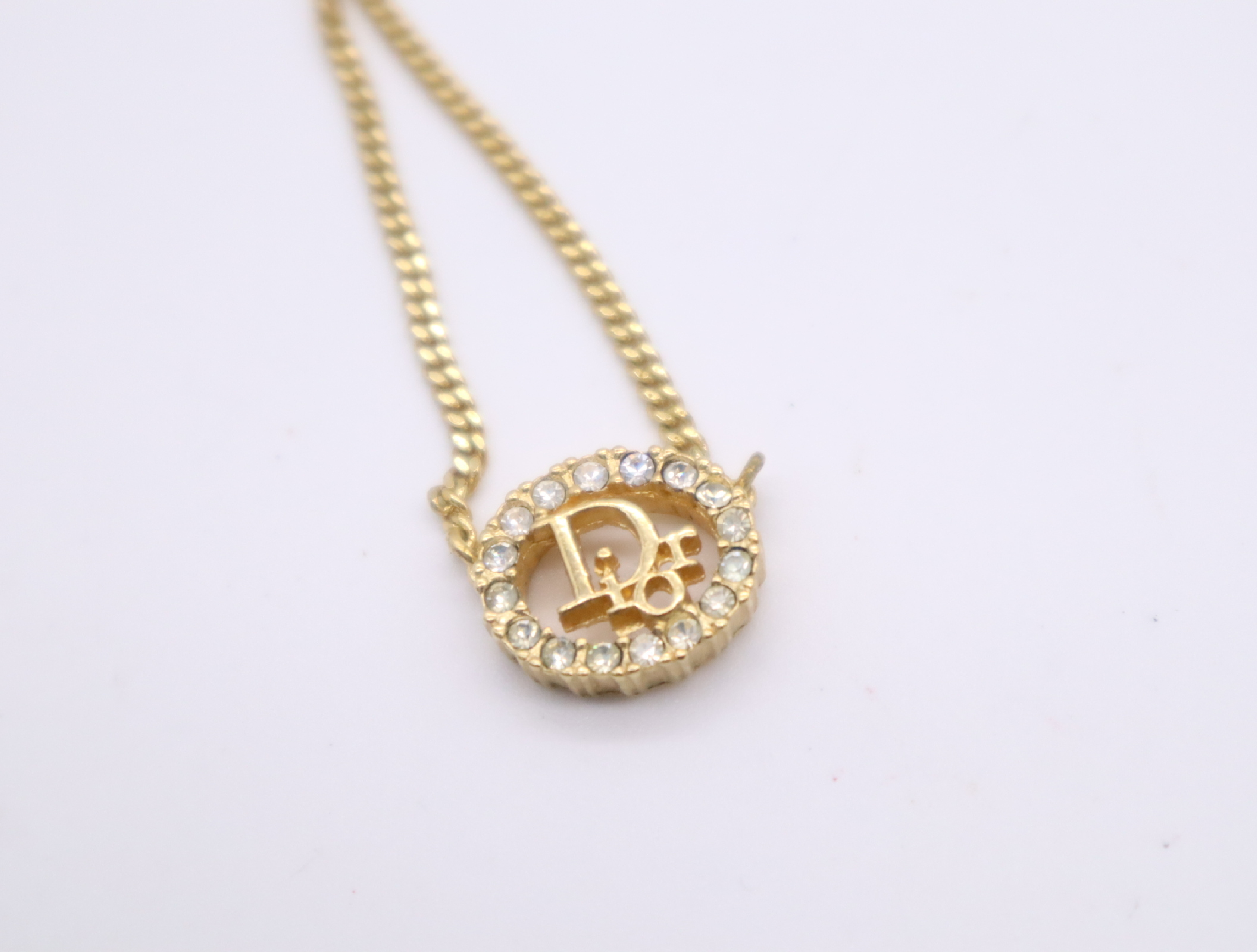 GP/Rhinestone Logo Rhinestone Circle Necklace — view 3