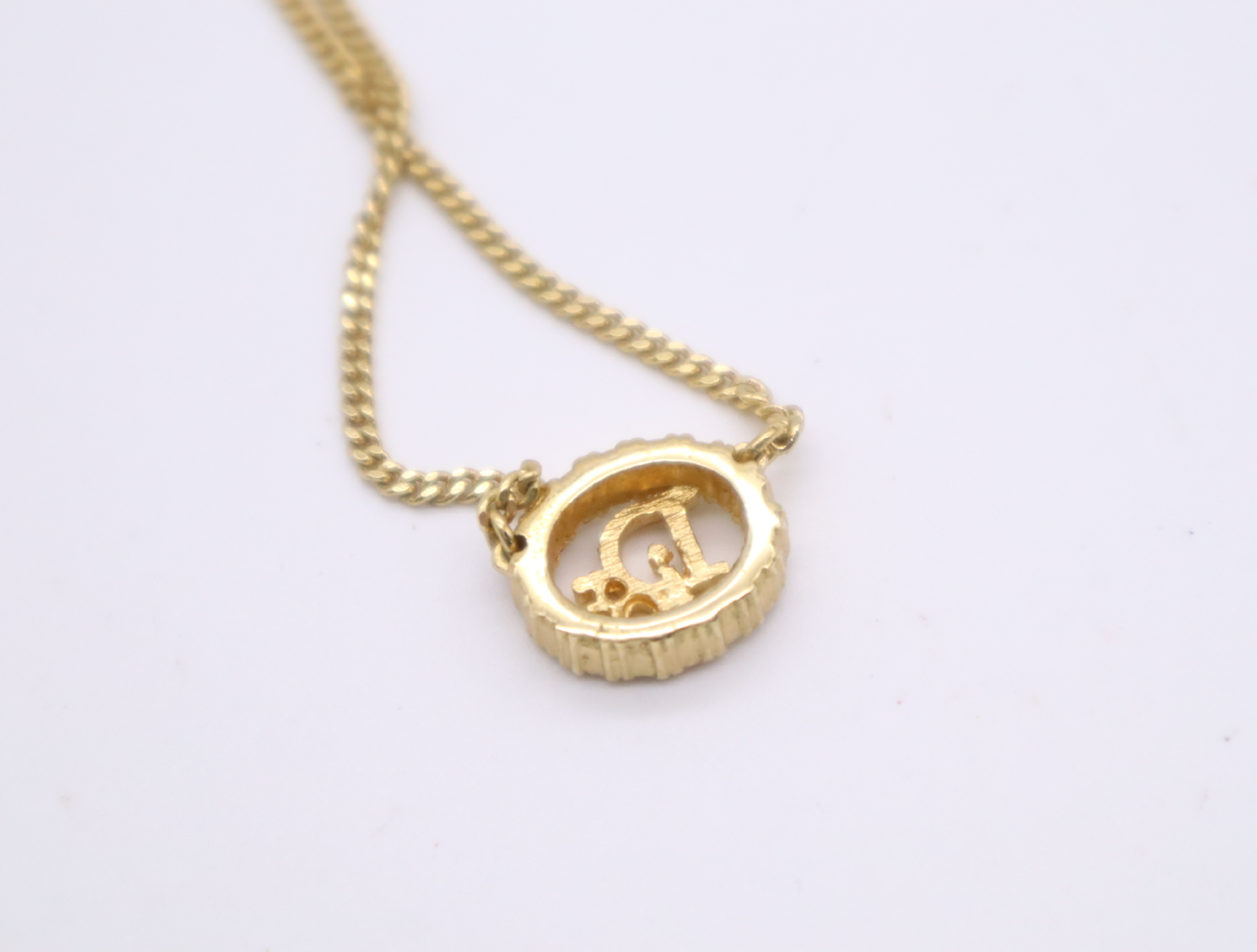 GP/Rhinestone Logo Rhinestone Circle Necklace — view 4