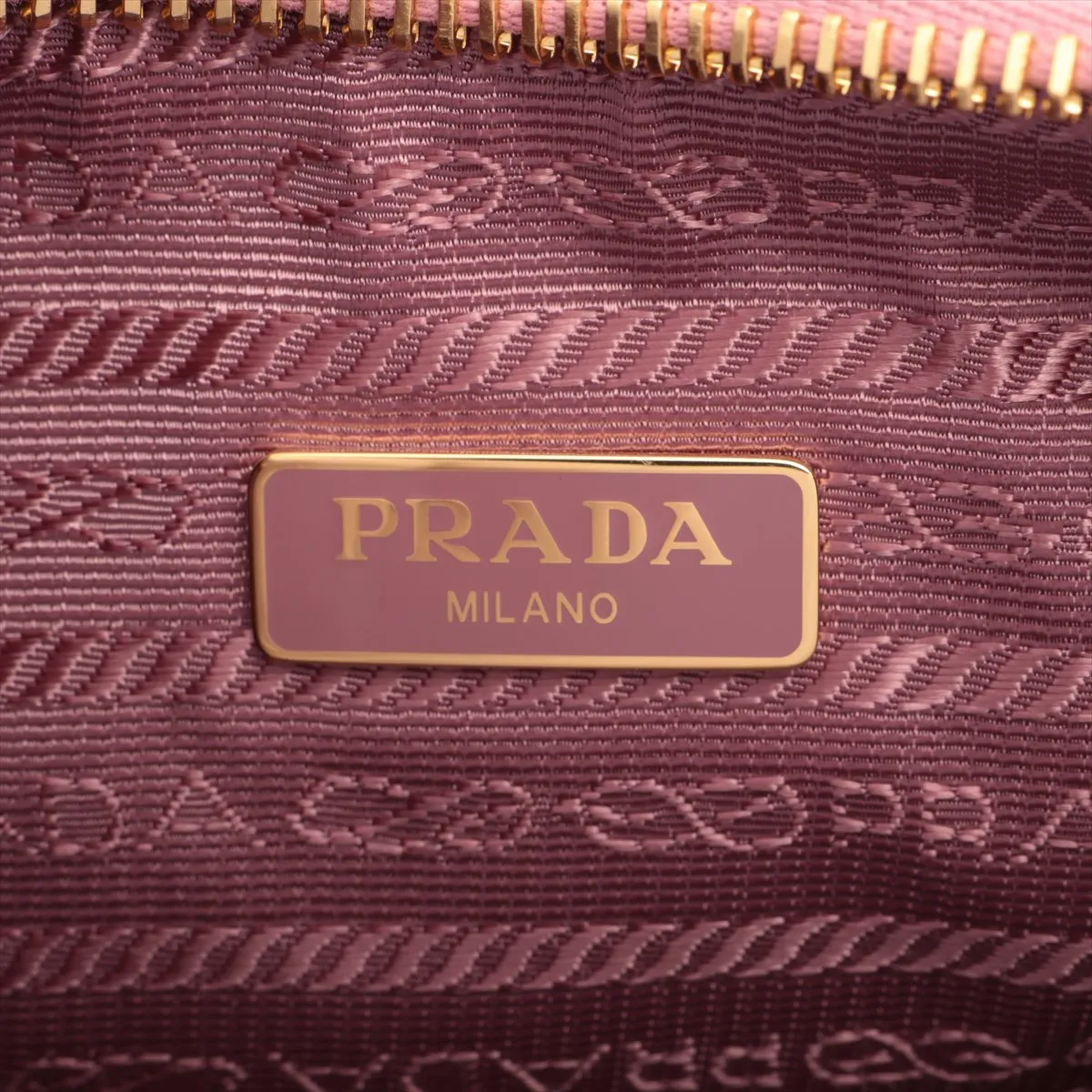 Saffiano Luxe Leather Shoulder Bag Pink 1BC204 Bearer Guarantee — view 7